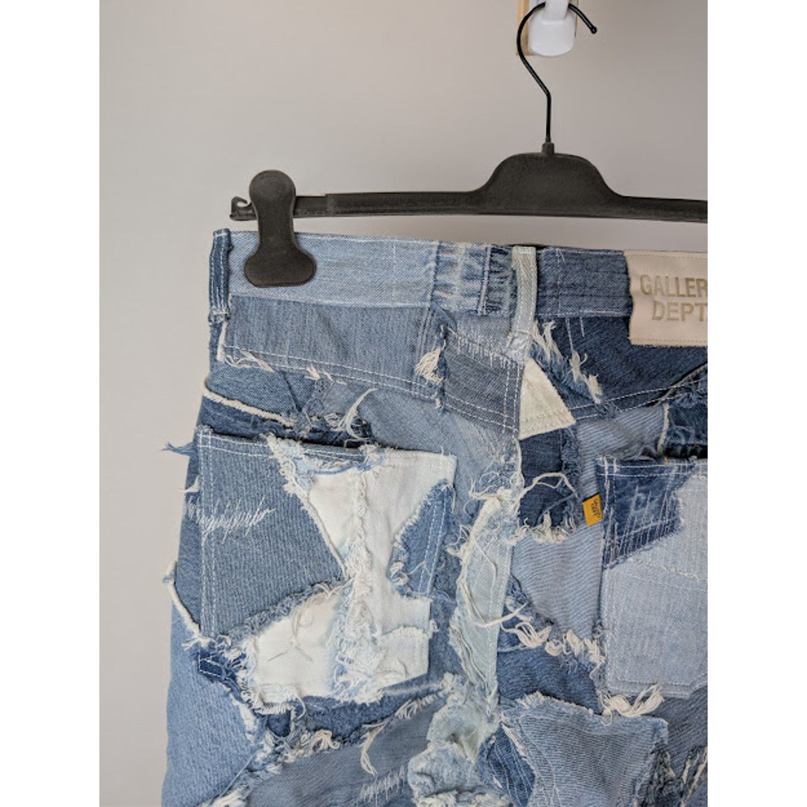 Gallery Dept. o1rshd1 Logan Distressed Patchwork Denim Jeans in Indigo Size US 34 / EU 50 - 15 Thumbnail