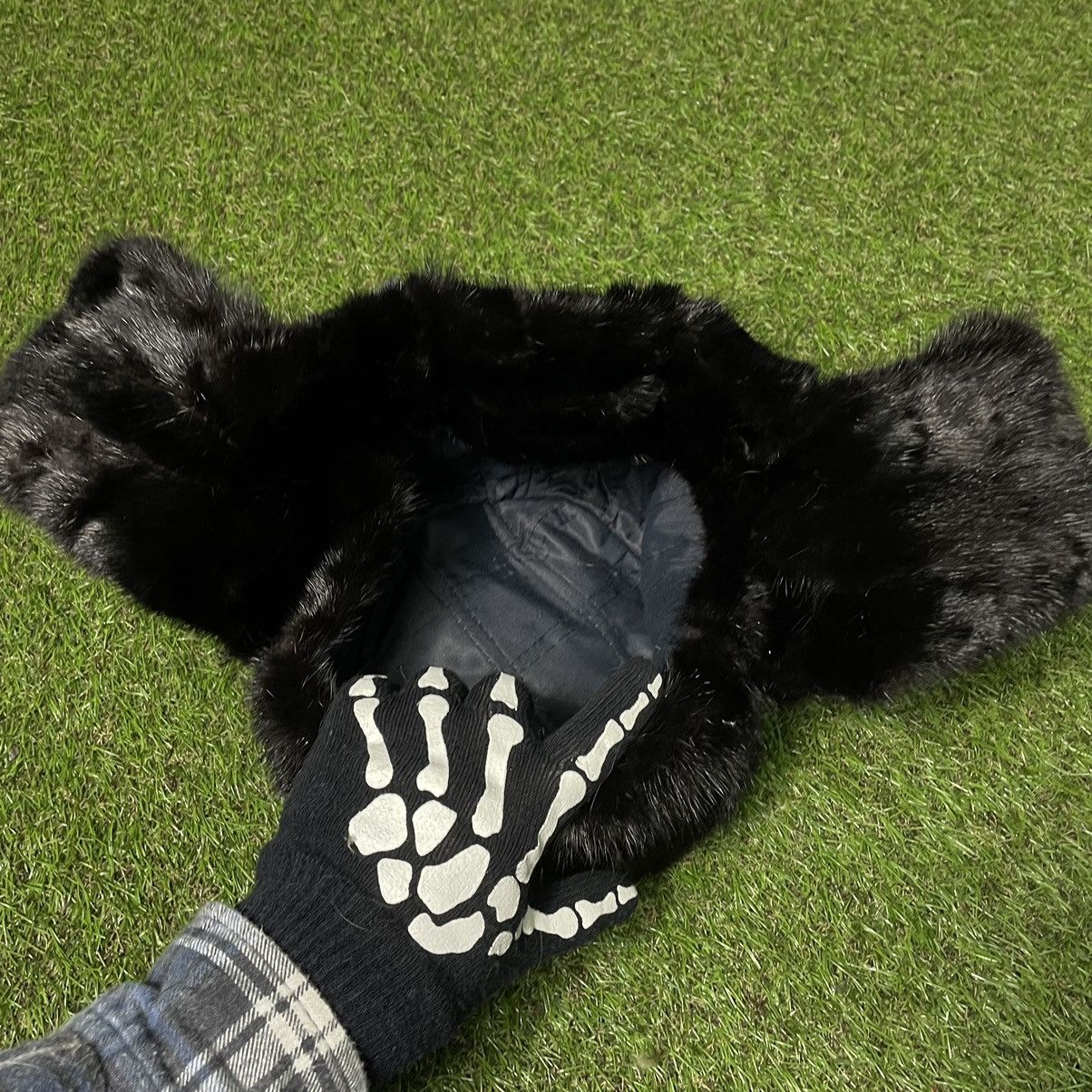 Vintage Vintage Y2K Fuzzy Beanie Black Streetwear Alt Grunge Boxy OS Size ONE SIZE - 3 Thumbnail