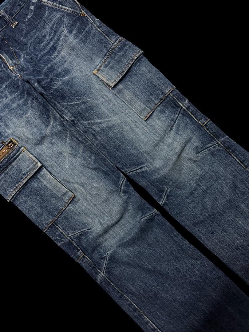 SICK Vintage Kurashiki Eternal Kapital Whisker Cargo Jeans