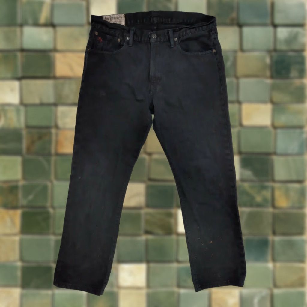 Polo Ralph Lauren Polo Ralph Lauren Jeans Mens 34X32 Black Cotton 100% Cotton Straight Regular Denim M2M Size US S / EU 44-46 / 1 - 1 Thumbnail