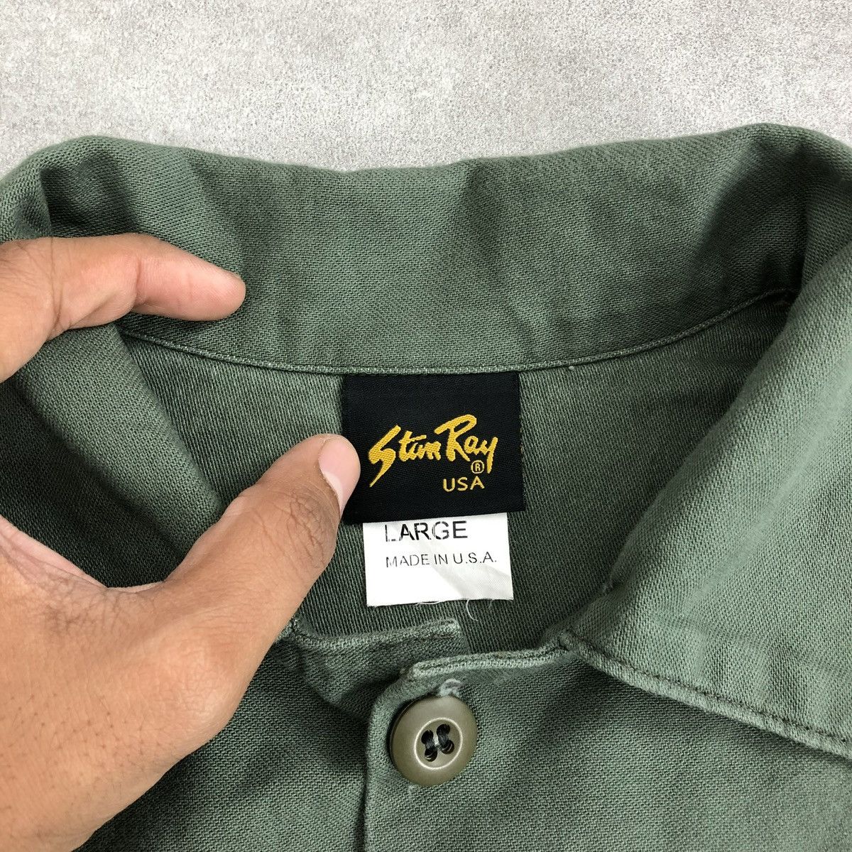 Stan Ray Vintage Stan Ray Military Olive Green Jungle Fatigue Jacket Size US L / EU 52-54 / 3 - 5 Thumbnail