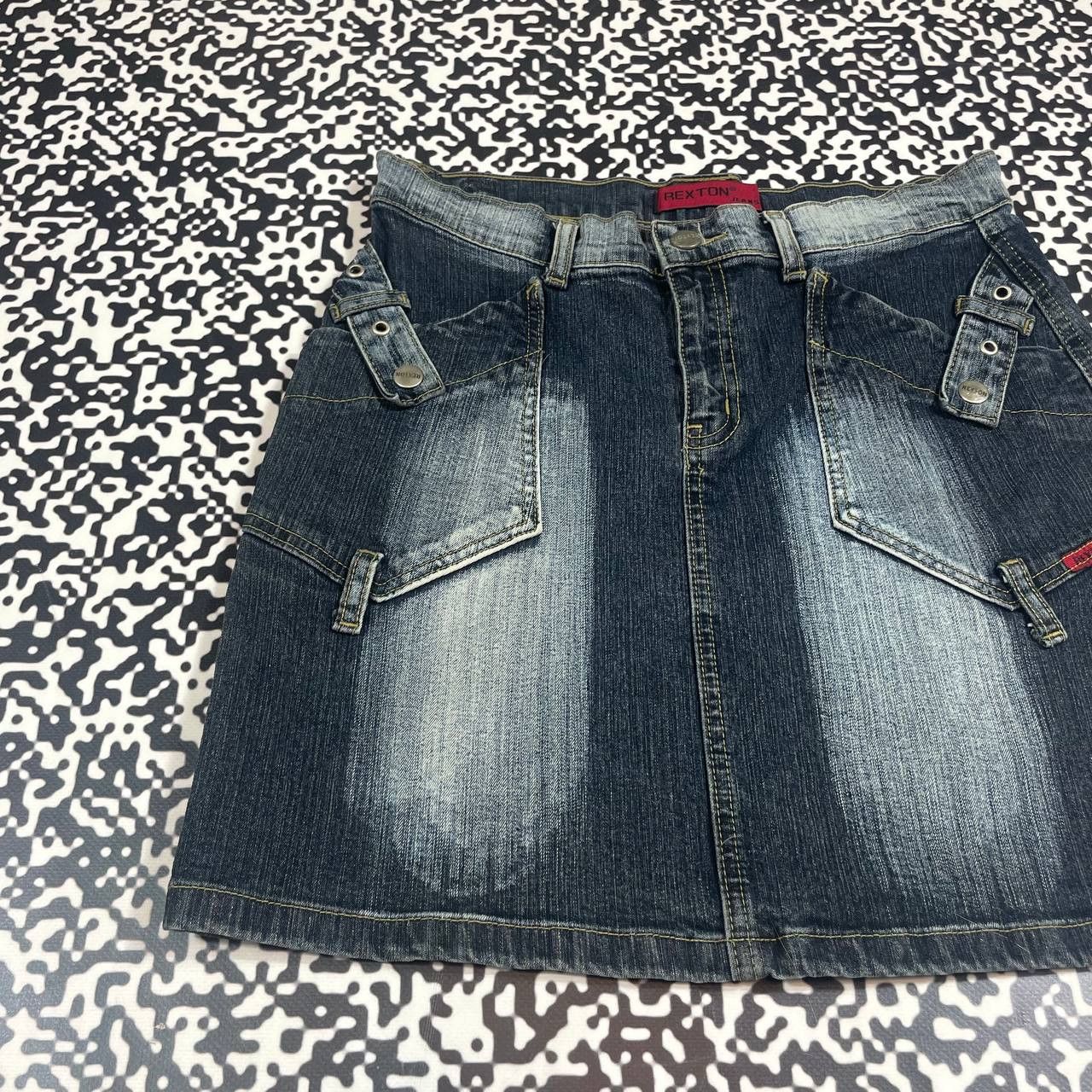 Japanese Brand Vintage Y2K Japanese Style Retro Denim Mini Skirt Size 25" / US 0 / IT 36 - 6 Thumbnail