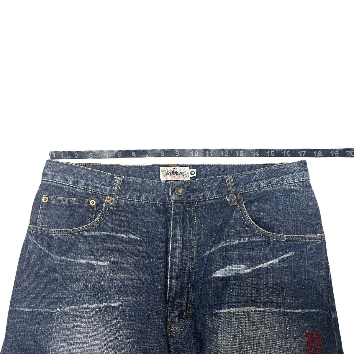 Karakuri Tamashii 511 Karakuri Tamashii jeans embroidered denim blue archive Size US 35 - 15 Thumbnail