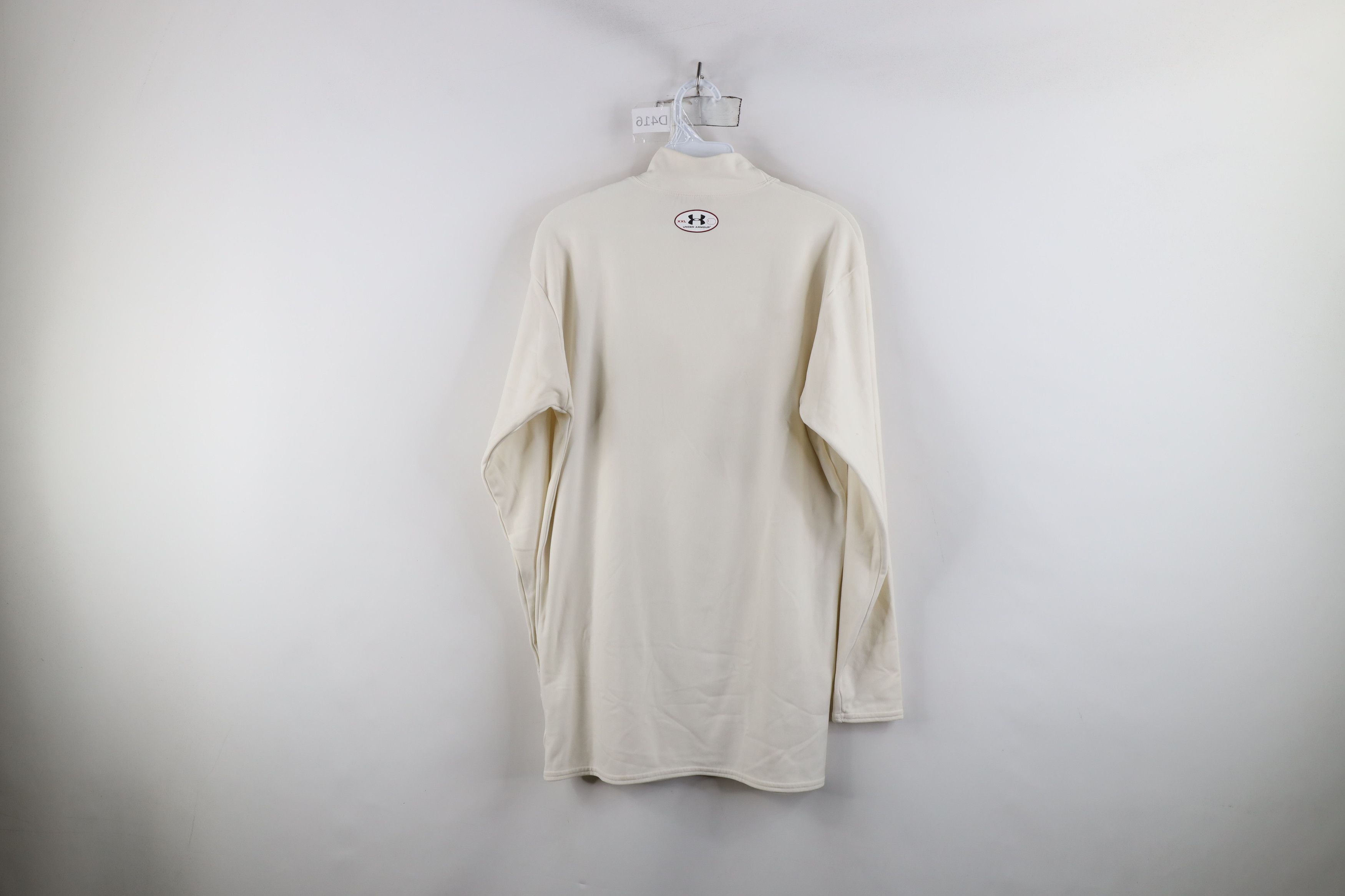 Under Armour × Vintage Under Armour ColdGear Compression Mock Neck T-Shirt White Size US XXL / EU 58 / 5 - 12 Thumbnail