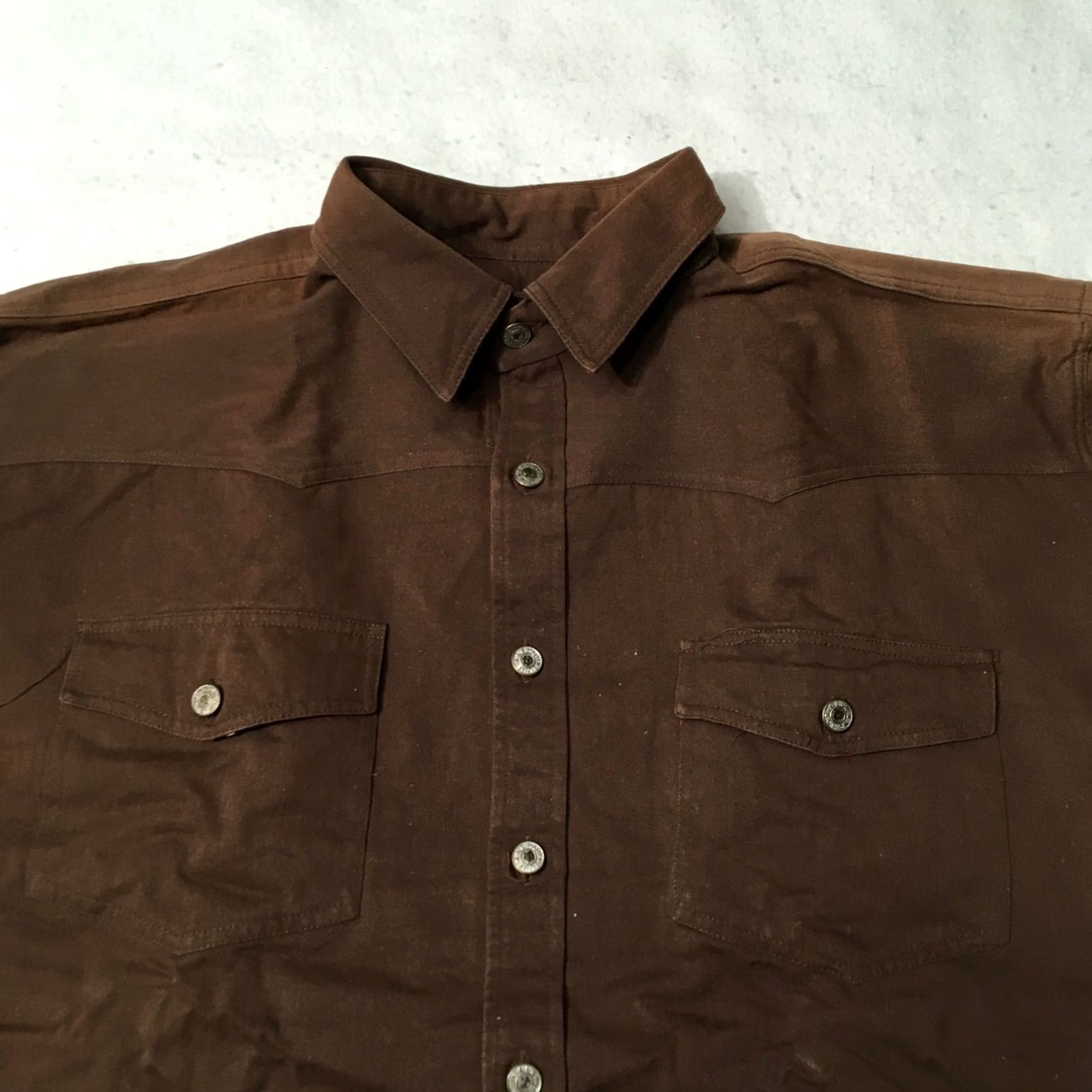 Anchor Blue VINTAGE Anchor Blue Shirt Mens M Red Workwear Button Down brown Size US M / EU 48-50 / 2 - 2 Thumbnail