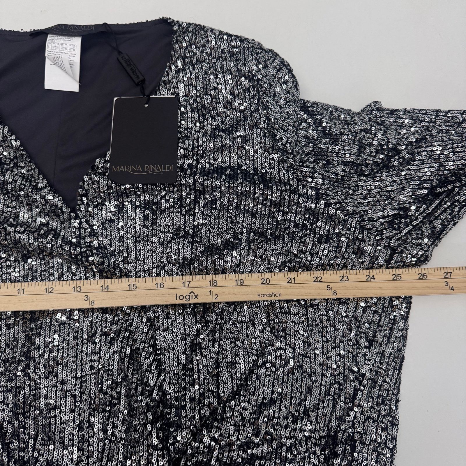 Marina Rinaldi Marina Rinaldi Festivo Sequin Wrap Top Plus 22 Event Party Size 3XL / US 20-22 - 8 Thumbnail