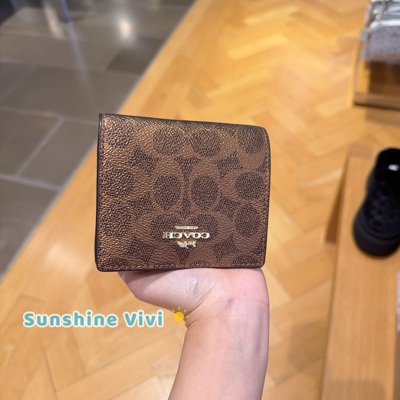 Coach NWT Coach Snap WalletIn Signature Canvas CCL96 BROWN/COPPER Size ONE SIZE - 1 Thumbnail