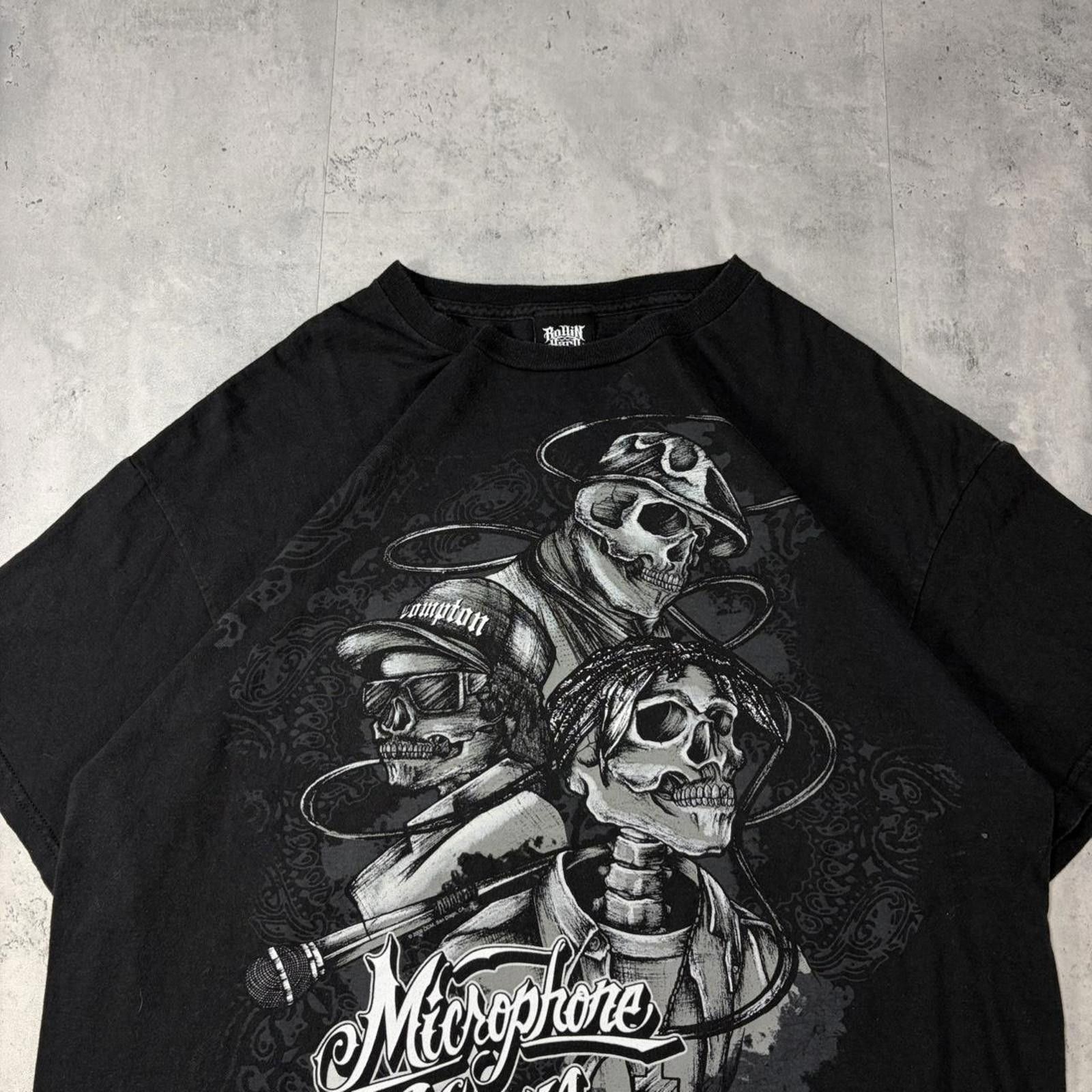 Other Y2K Black Rolling Hard Grunge Cross Biker T-Shirt Size US XL / EU 56 / 4 - 3 Thumbnail