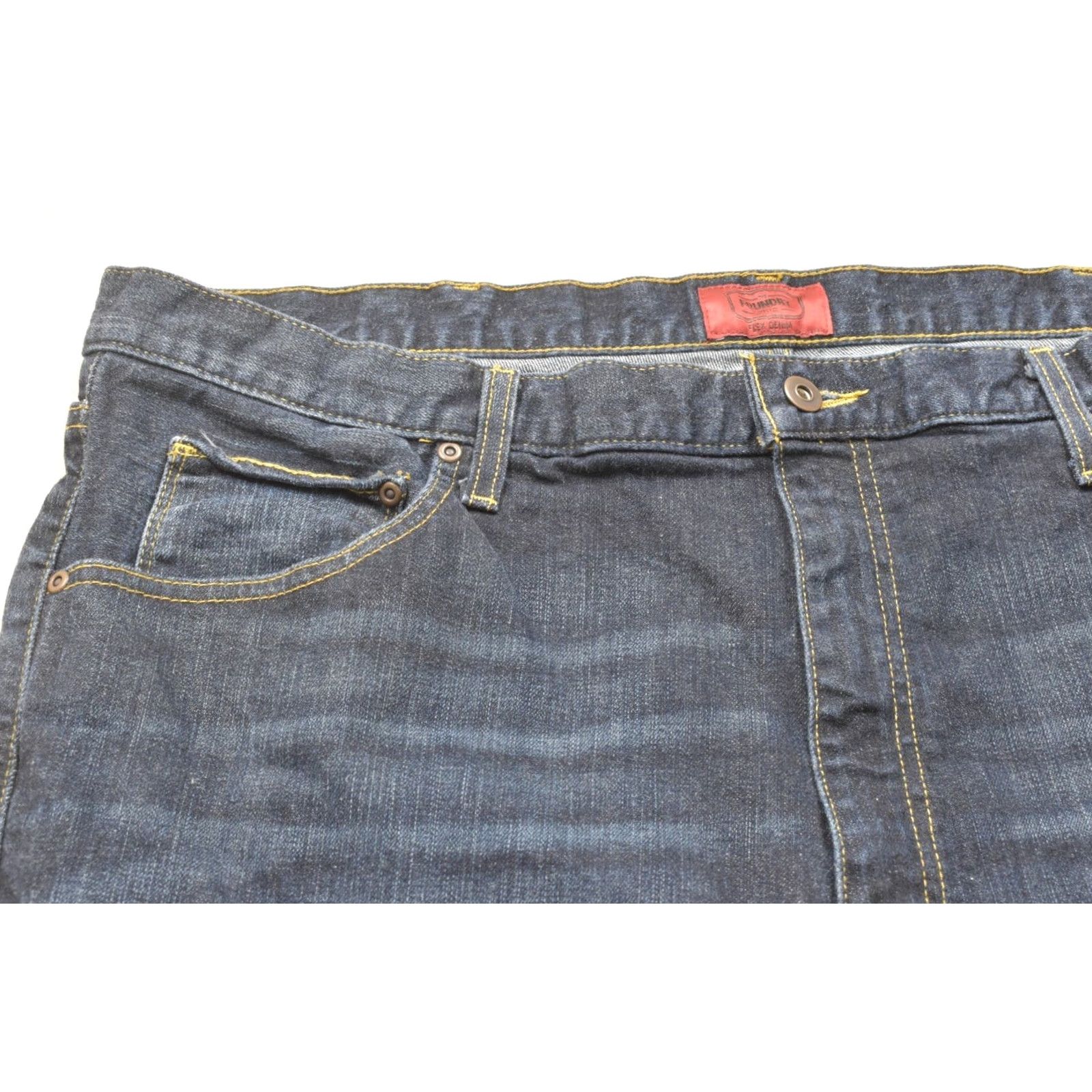 Vintage The Foundry Supply Co. Flex Denim Jeans Dark Wash Straight Leg Men 44x34 Cotton"} Size US 44 / EU 60 - 5 Thumbnail