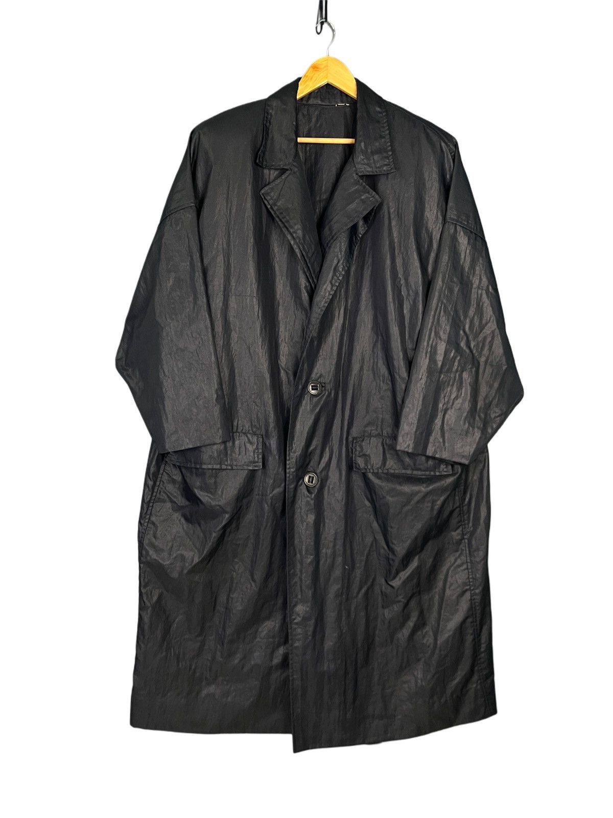Issey Miyake × Vintage Vintage 80s Issey Miyake Men Long Coat Brush Label Size US M / EU 48-50 / 2 - 2 Thumbnail