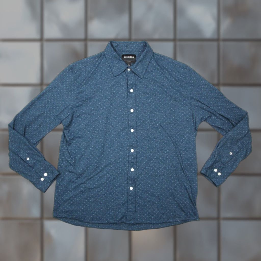 Bonobos Bonobos Shirt Mens Large Blue Button-Up Casual Everyday Size US L / EU 52-54 / 3 - 1 Thumbnail