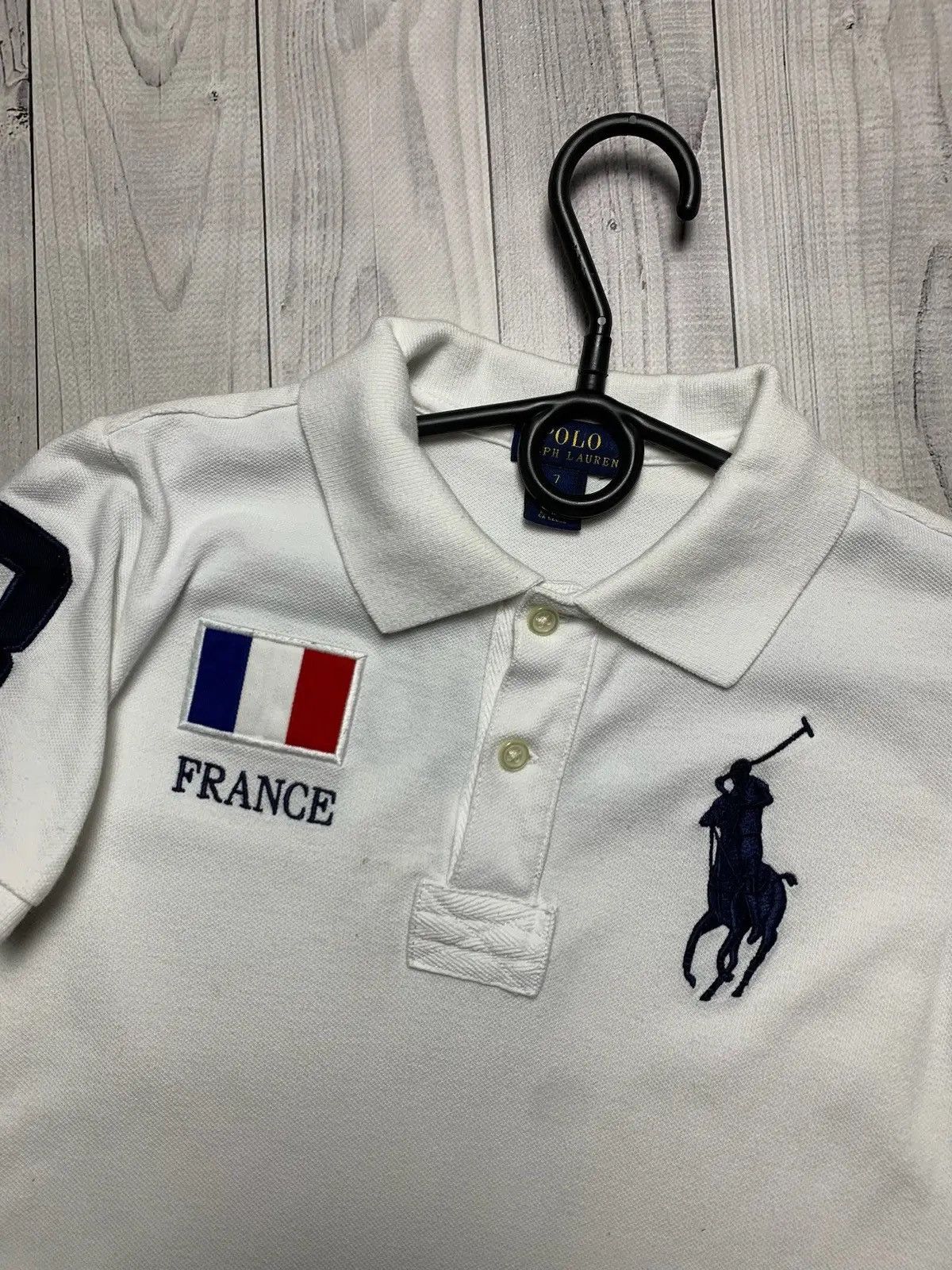 Polo Ralph Lauren Vintage polo Ralph Lauren France size Kids big logo Size US XXS / EU 40 - 3 Thumbnail