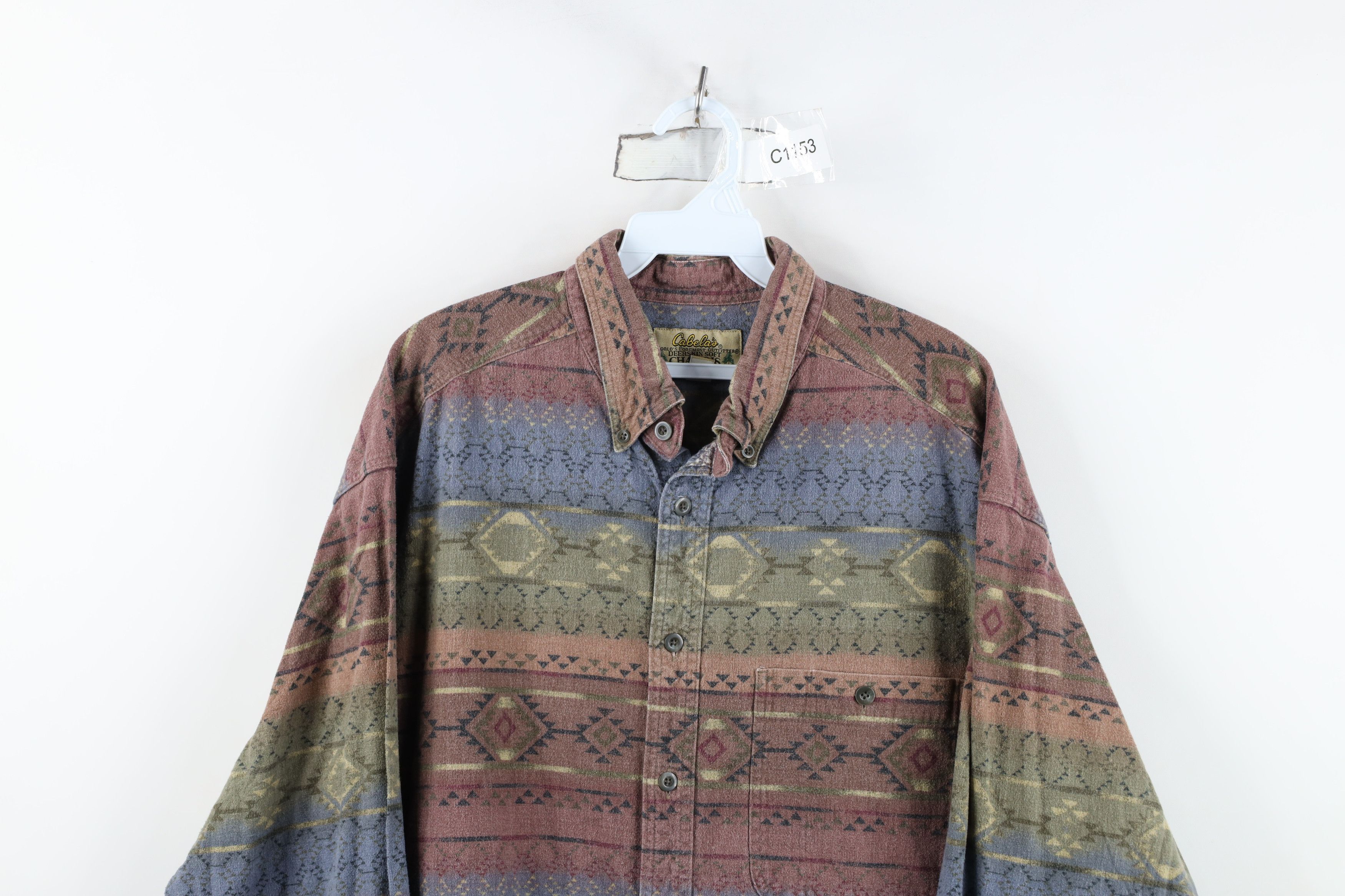 Cabelas Vintage 90s Cabelas Southwestern Chamois Cloth Button Shirt Size US XL / EU 56 / 4 - 2 Thumbnail