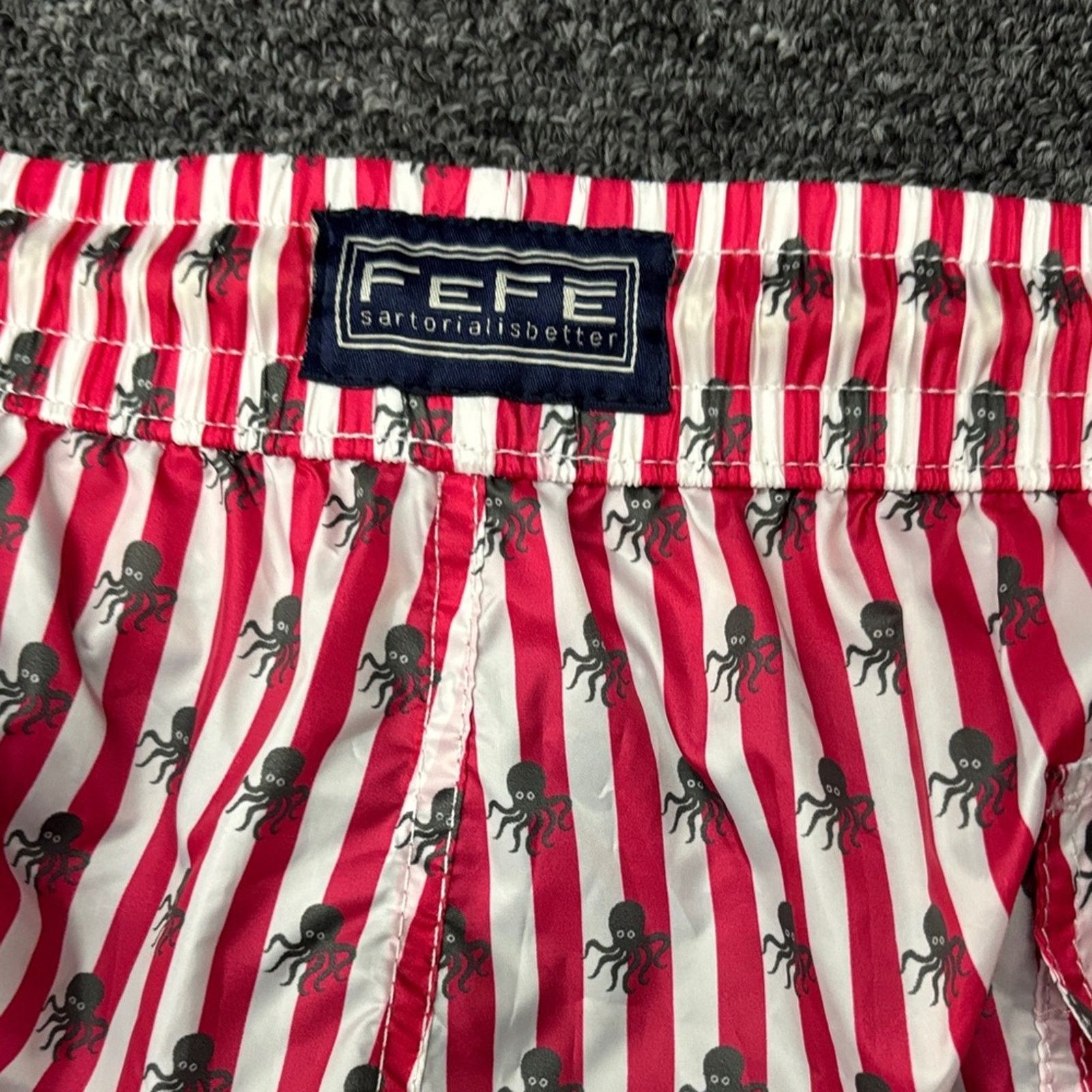 Other NWT FEFE Striped Fucsia and White Men's Swim Trunks size 2XL Size US 42 / EU 58 - 7 Thumbnail