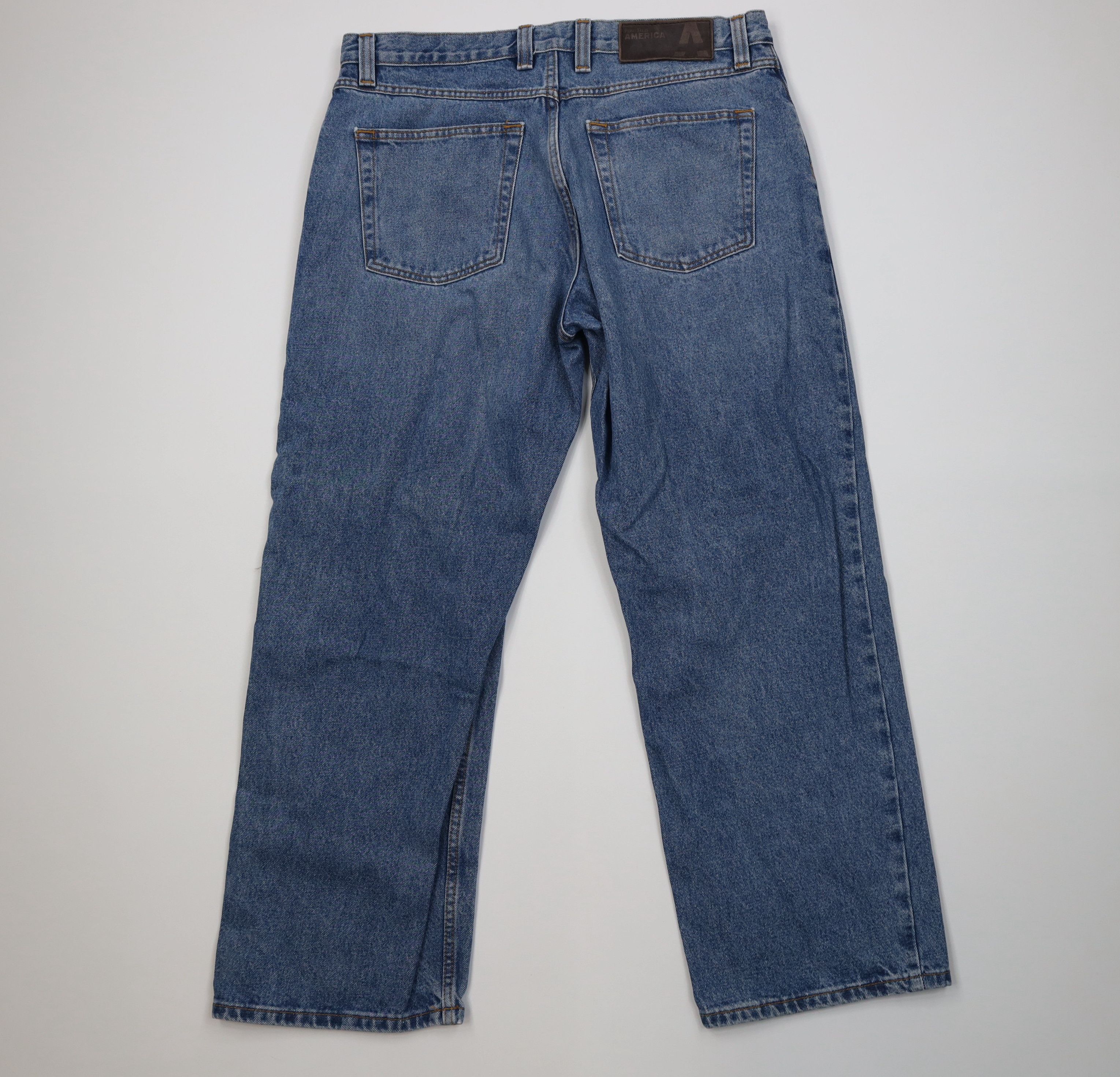 Vintage Vintage 90s Streetwear Wide Leg Denim Jeans Blue Cotton Size US 36 / EU 52 - 10 Thumbnail