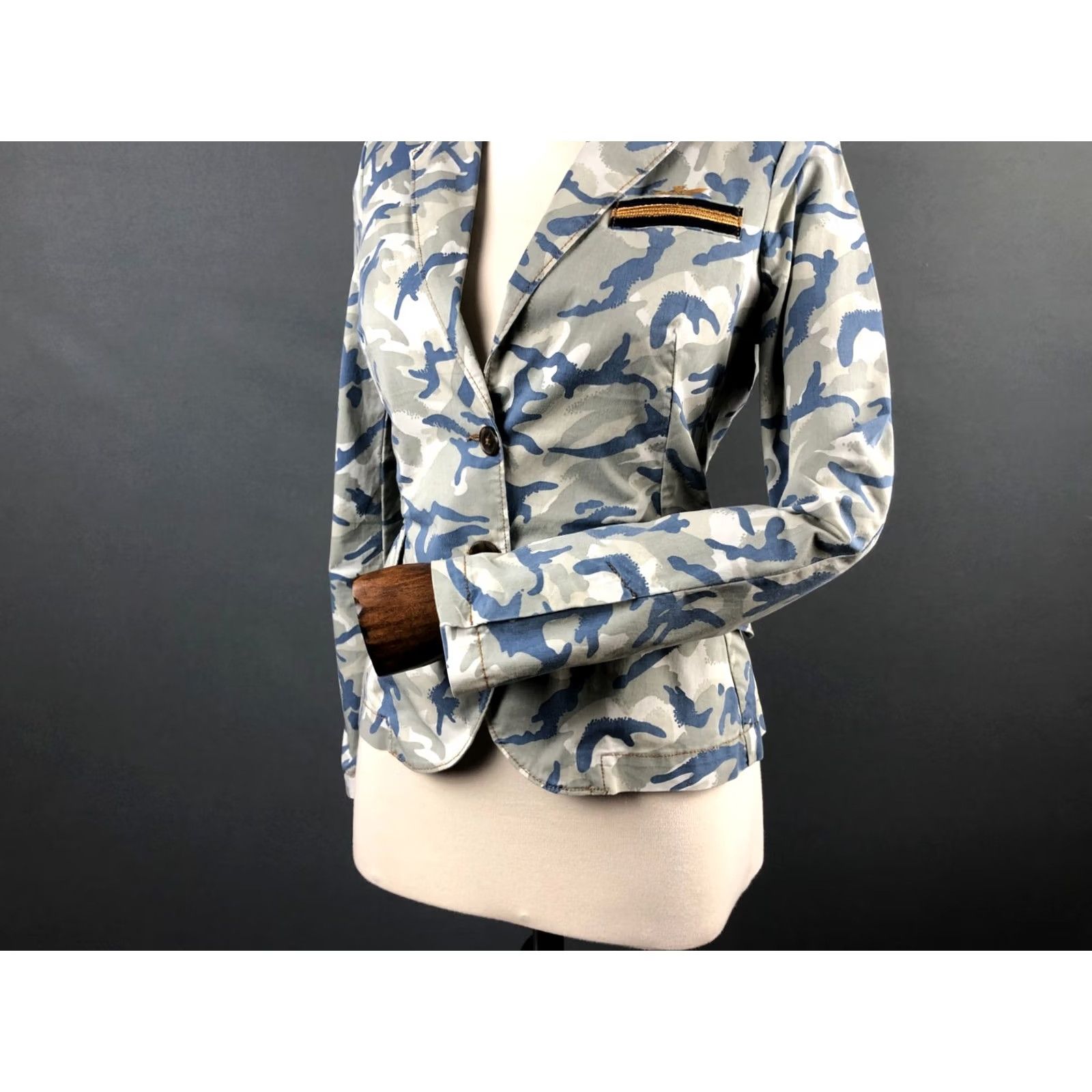 Aeronautica Militare Aeronautica Militare Women Blazer Jacket Size 42 Multicolor Cotton Camouflage Size M / US 6-8 / IT 42-44 - 7 Thumbnail