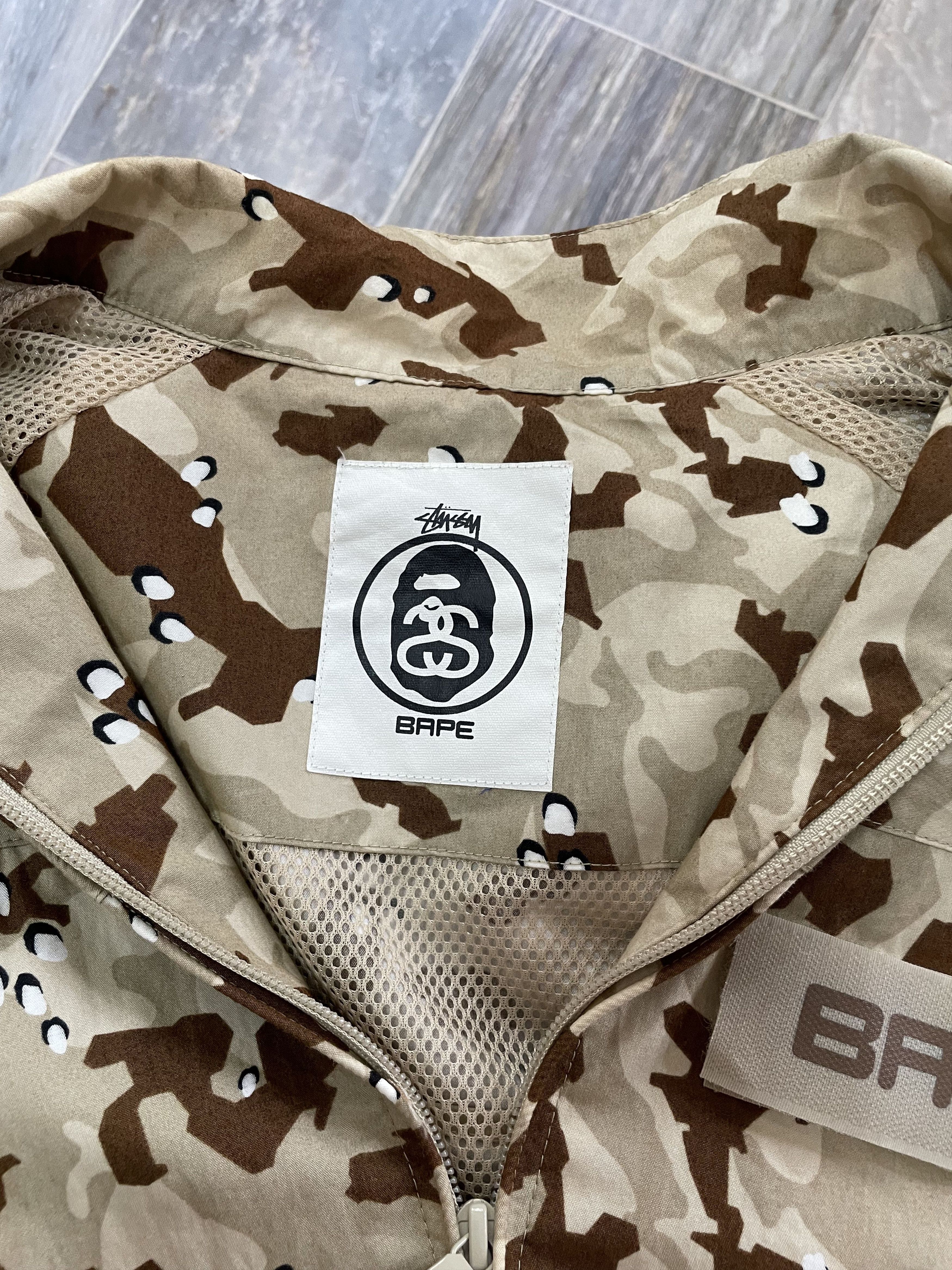 Bape × Stussy BAPE Ill Collaboration Desert Camo Rain Jacket Size US M / EU 48-50 / 2 - 7 Thumbnail