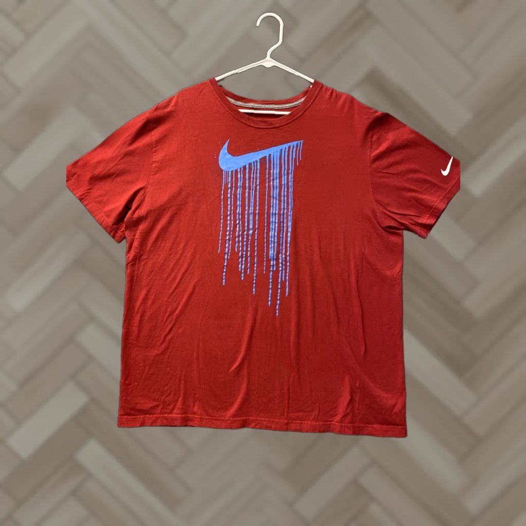 Nike Nike Dri-FIT Shirt Mens 2XL Red Athletic Short Sleeve Crew Neck Casual Size US XXL / EU 58 / 5 - 1 Thumbnail