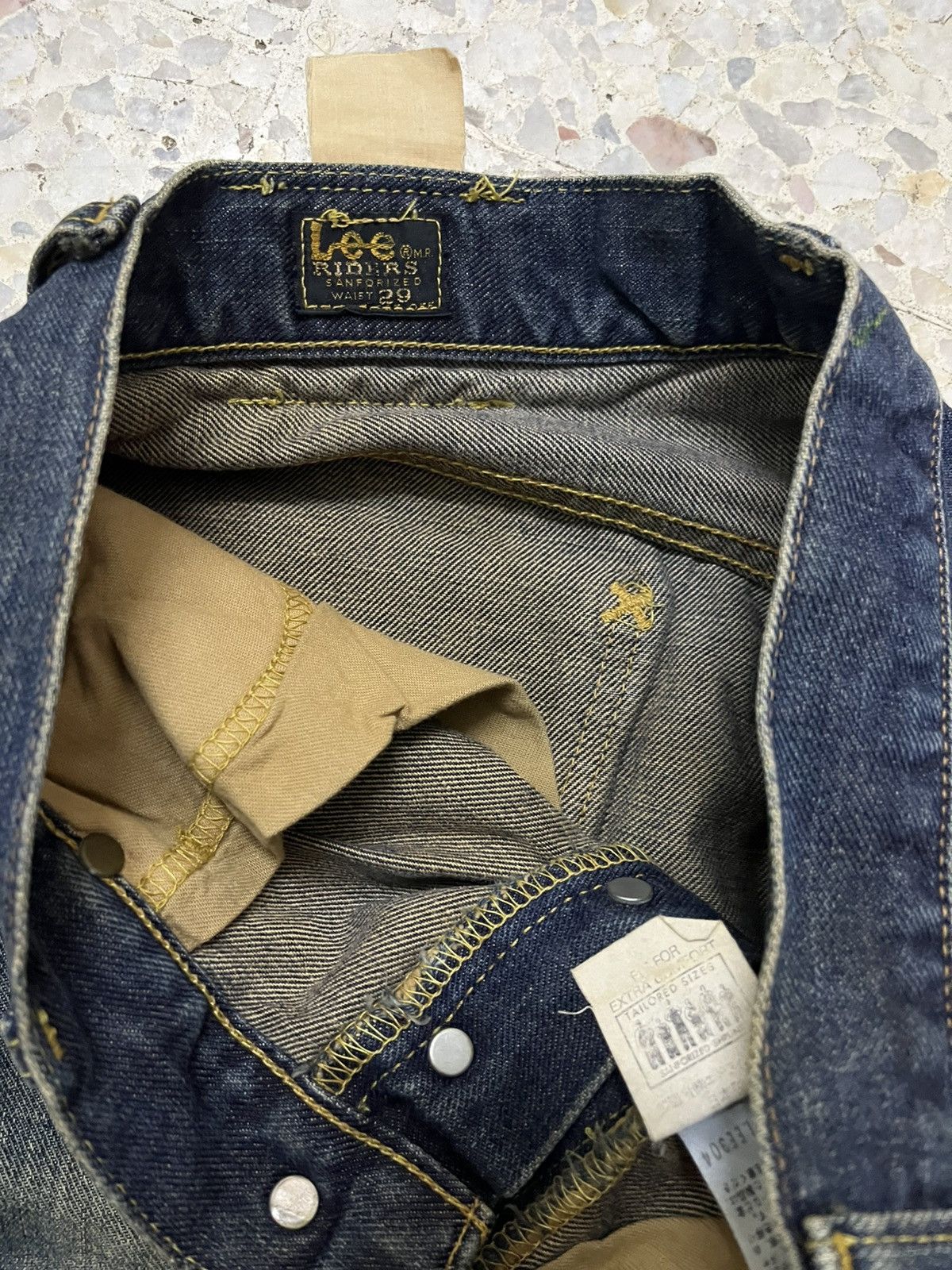 Lee × Vintage Vintage distressed LEE rider half selvedge denim Size US 30 / EU 46 - 5 Thumbnail
