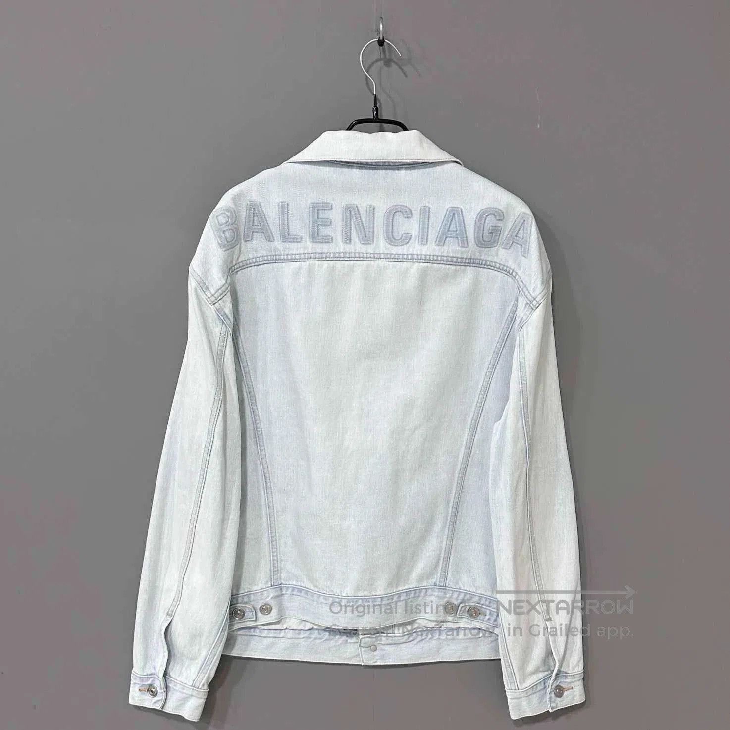 Balenciaga Balenciaga Embroidered Logo Denim Jacket. Size US S / EU 44-46 / 1 - 3 Thumbnail
