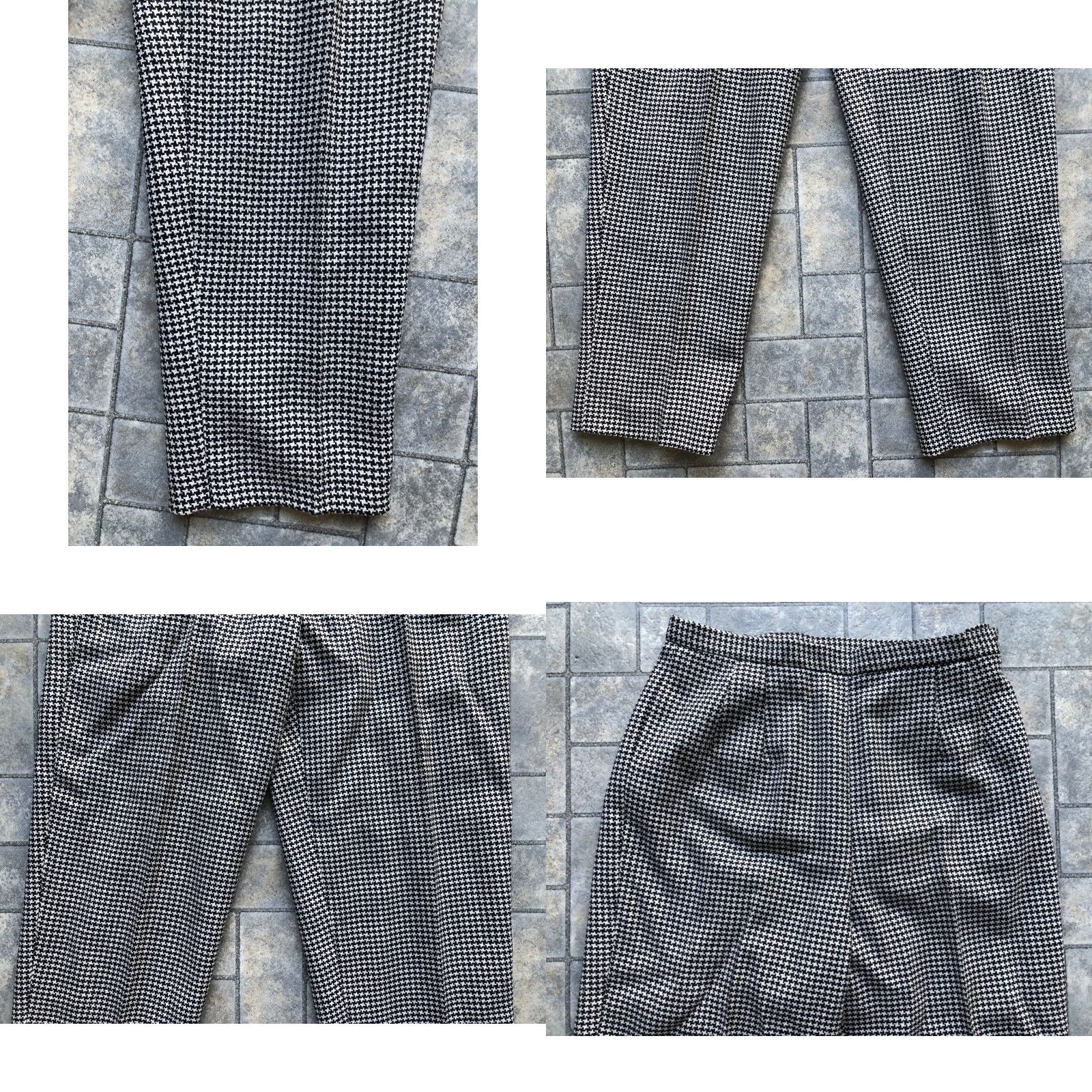 Talbots Talbots Petites Women’s Pants Size 10 Made In Italy 100% Wool Houndstooth B/W Shirt Pants? Size 32" / US 10 / IT 46 - 8 Thumbnail