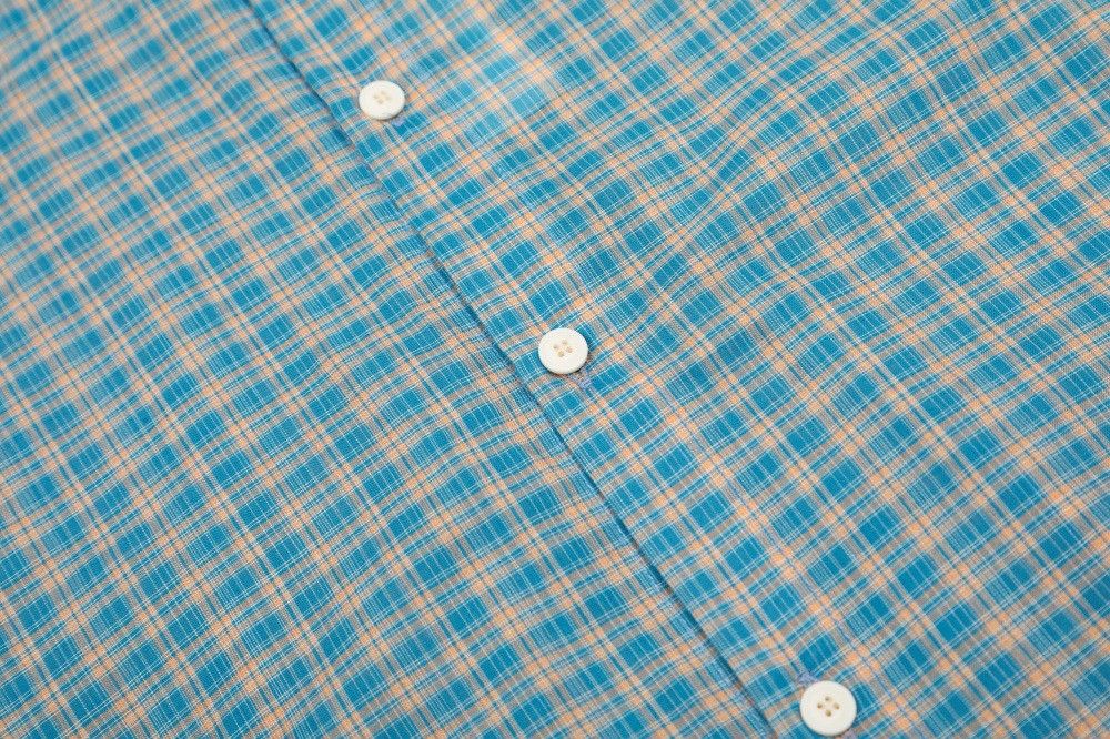 Japanese Brand × Vintage Men's Japanese loose plaid lapel casual short-sleeved shirt Size US M / EU 48-50 / 2 - 4 Thumbnail