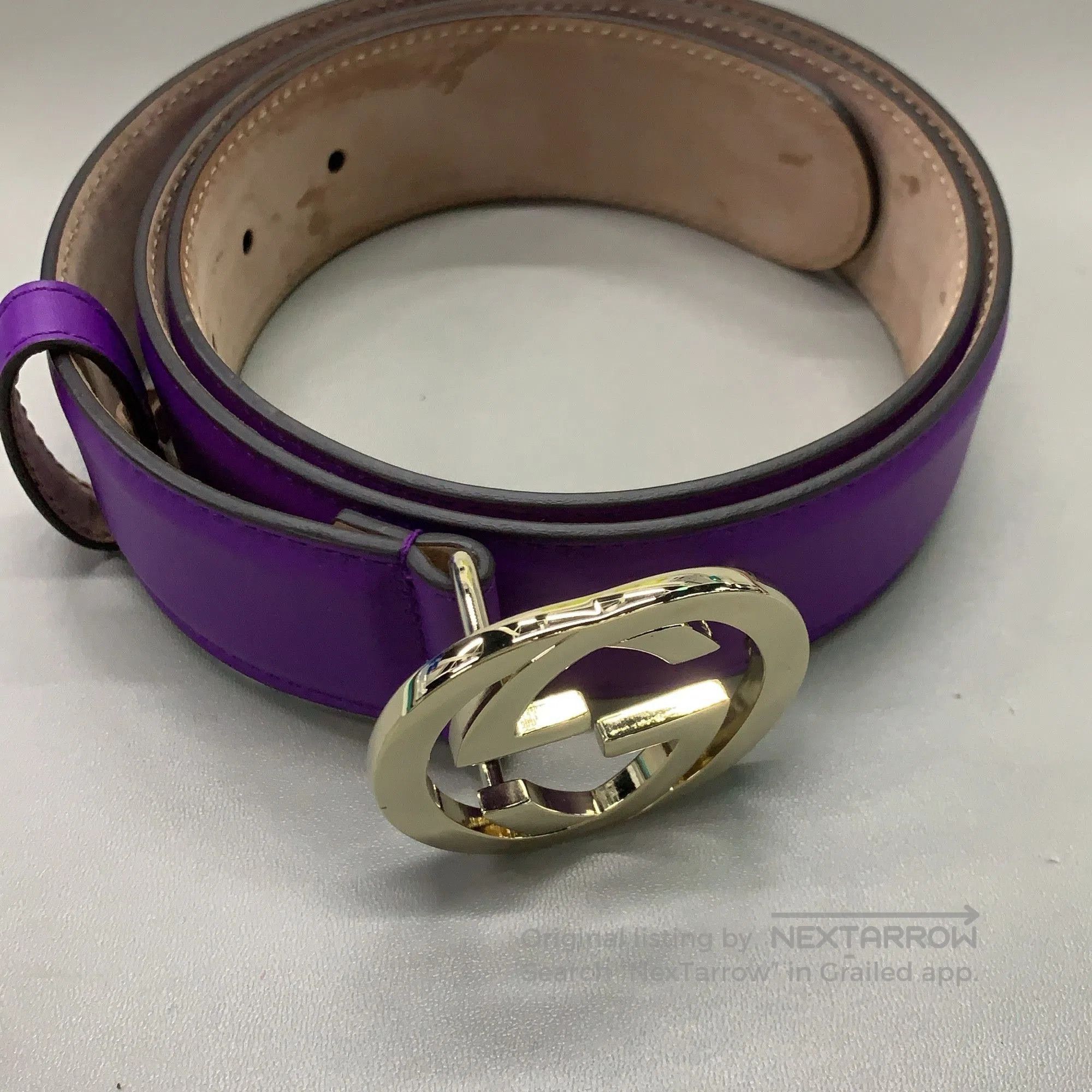 Other Gucci Vintage Purple Leather Belt. Size ONE SIZE - 1 Thumbnail