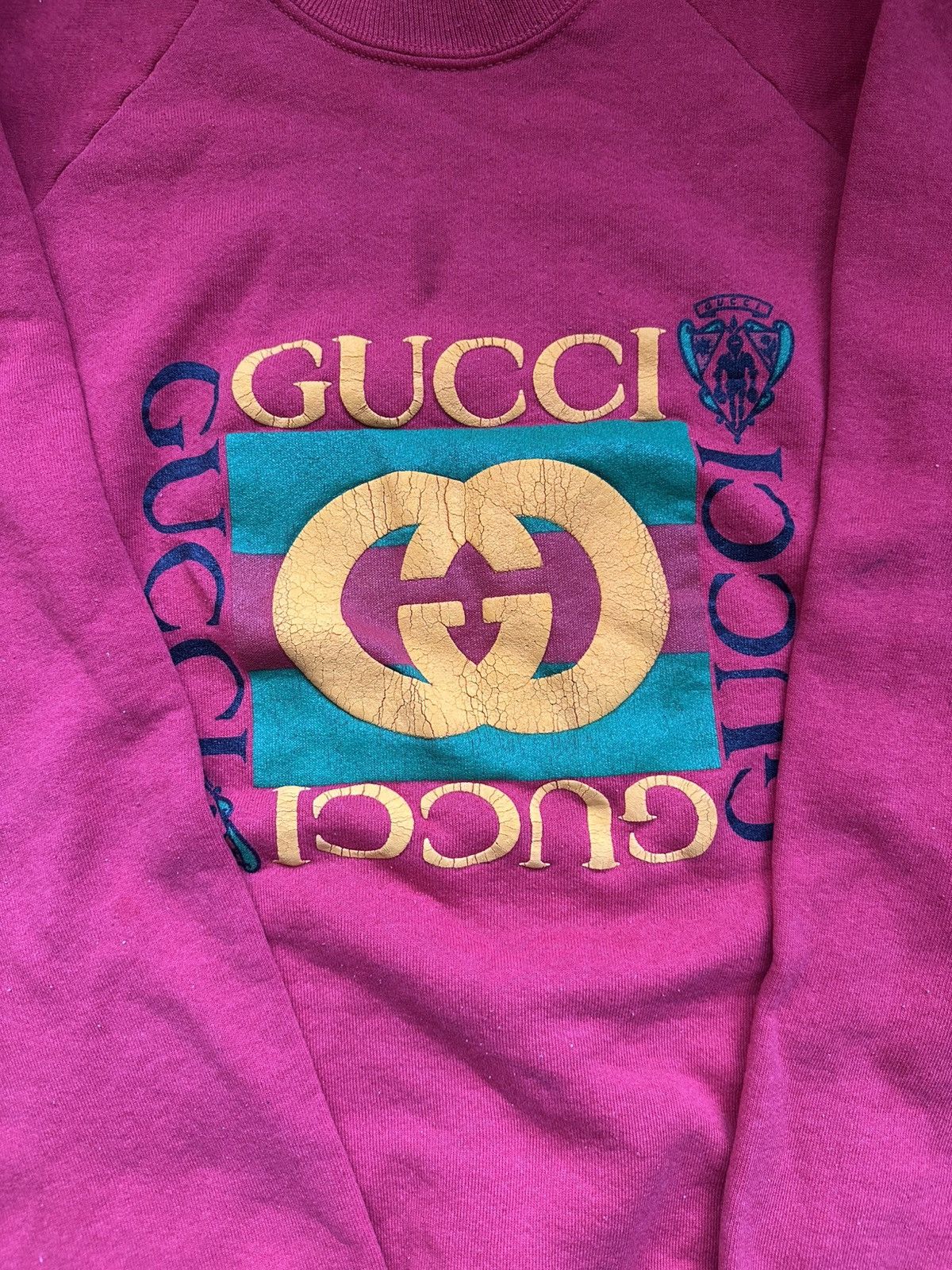 Vintage Vintage 90s Bootleg Gucci Sweater Size US XL / EU 56 / 4 - 2 Thumbnail