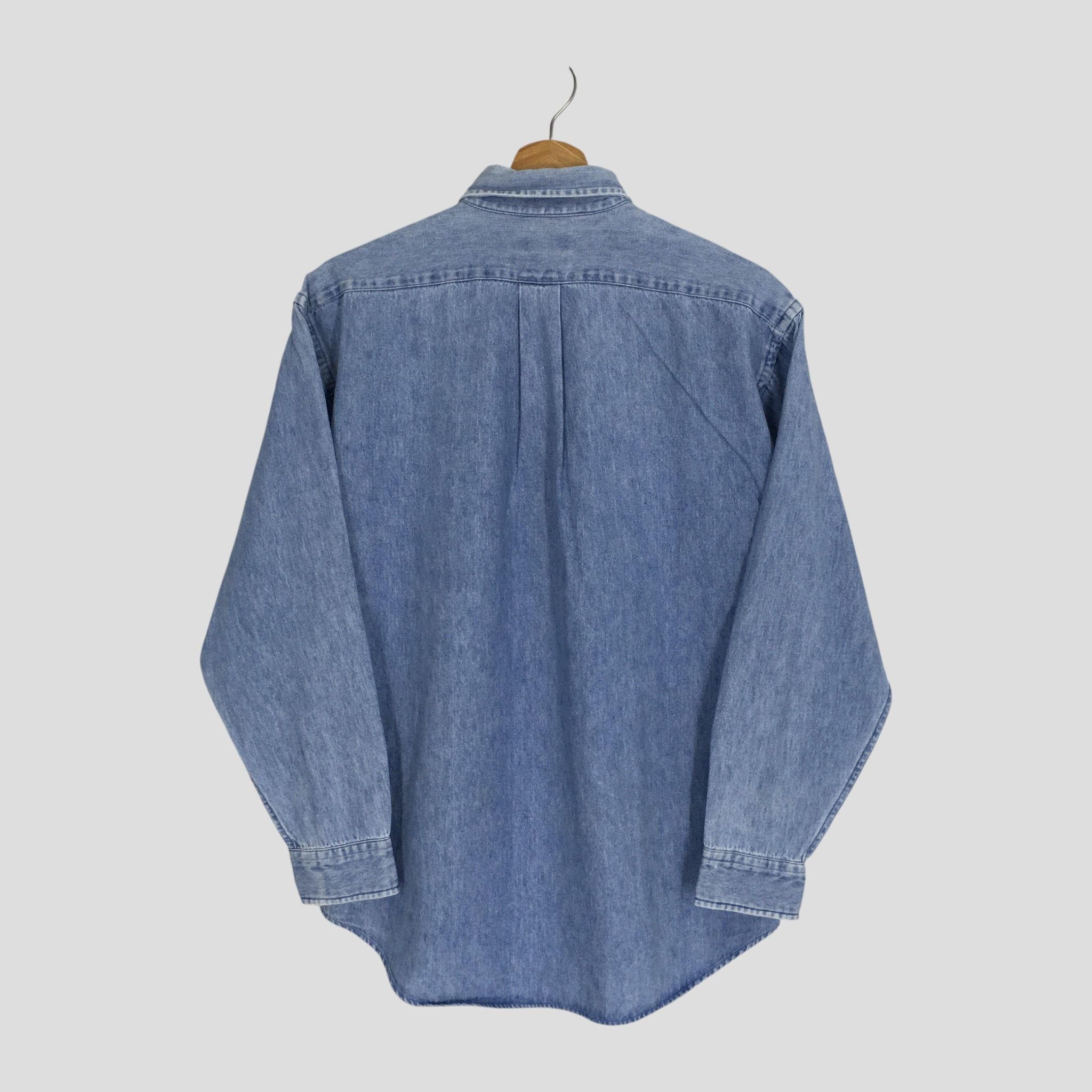 Polo Ralph Lauren Vintage Polo Ralph Lauren Denim Shirt Polo Small Pony Jean Size US L / EU 52-54 / 3 - 2 Thumbnail
