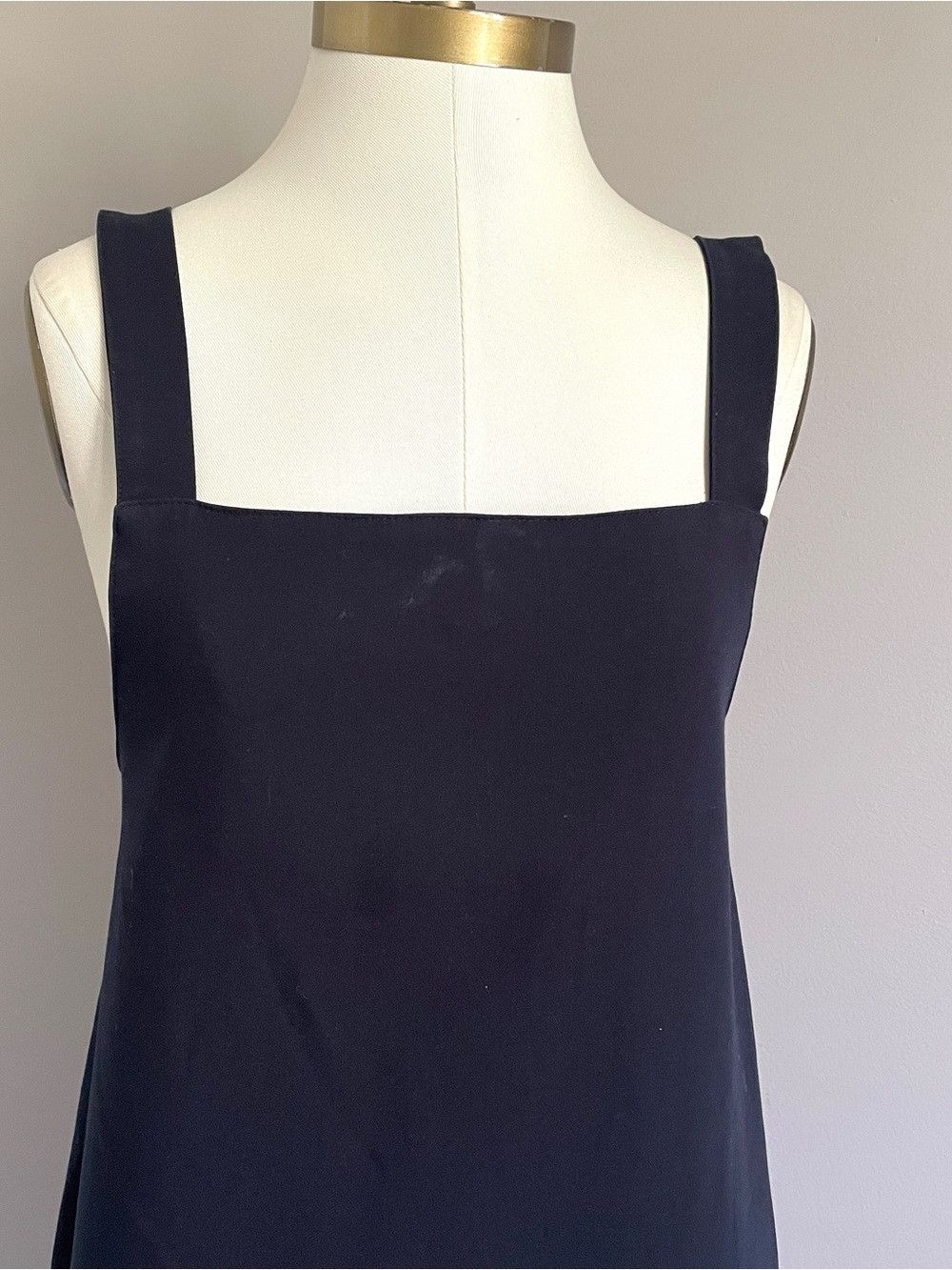 Other Navy Blue Pinafore Midi Shift Dress - Small / Medium Size M / US 6-8 / IT 42-44 - 2 Thumbnail