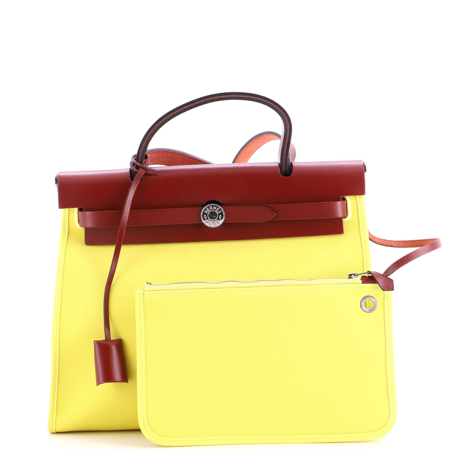 Hermes Herbag Zip Leather and Toile 31 Size ONE SIZE - 1 Thumbnail