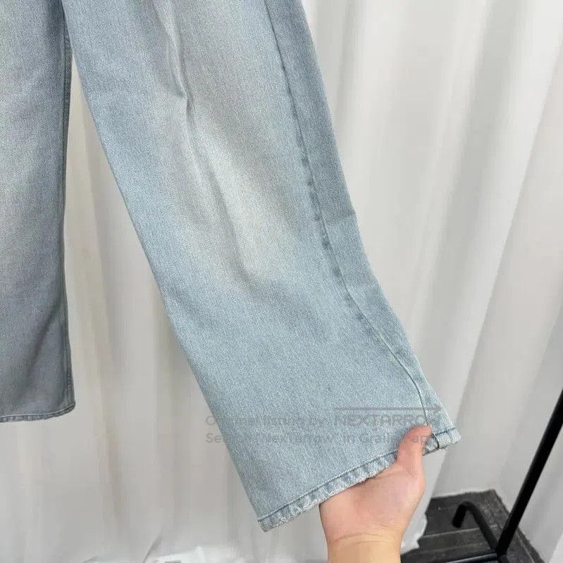 Miu Miu Miu Miu Blue Denim Logo Women's Pants . Size 23" - 4 Thumbnail