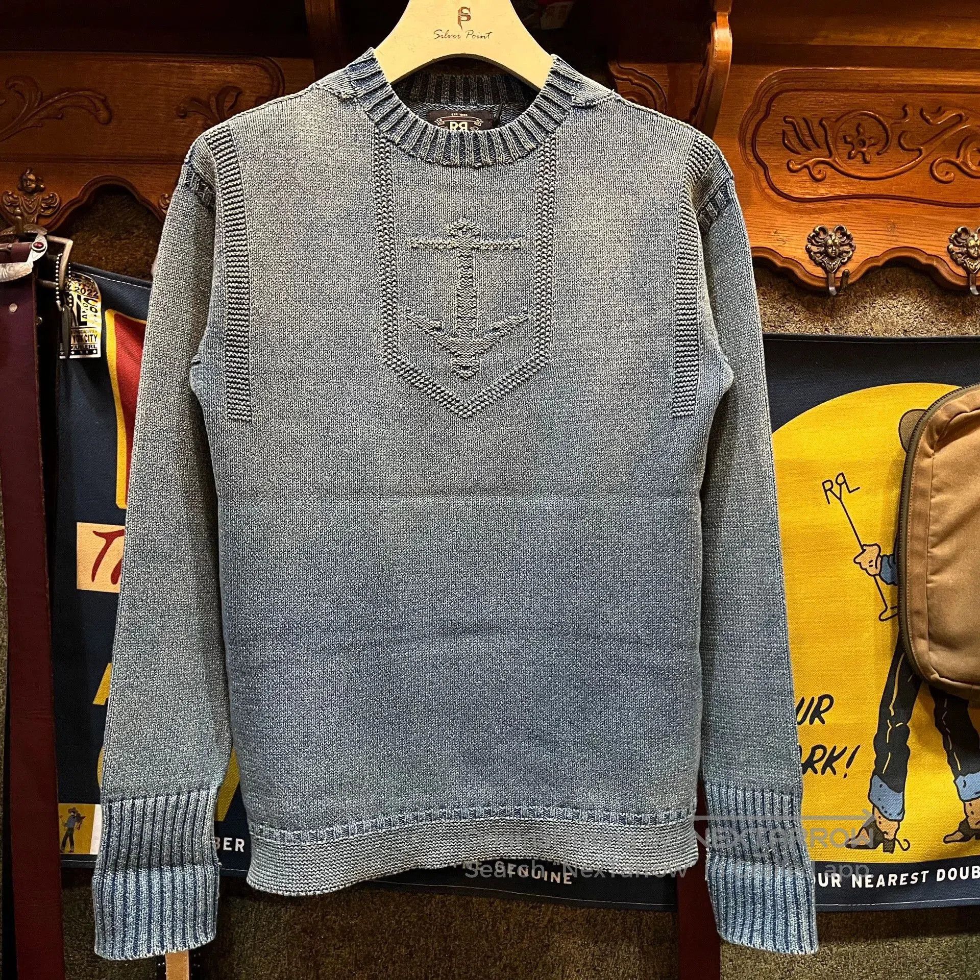 RRL Ralph Lauren RRL Sailor Blue Denim Sweater. Size US S / EU 44-46 / 1 - 1 Thumbnail