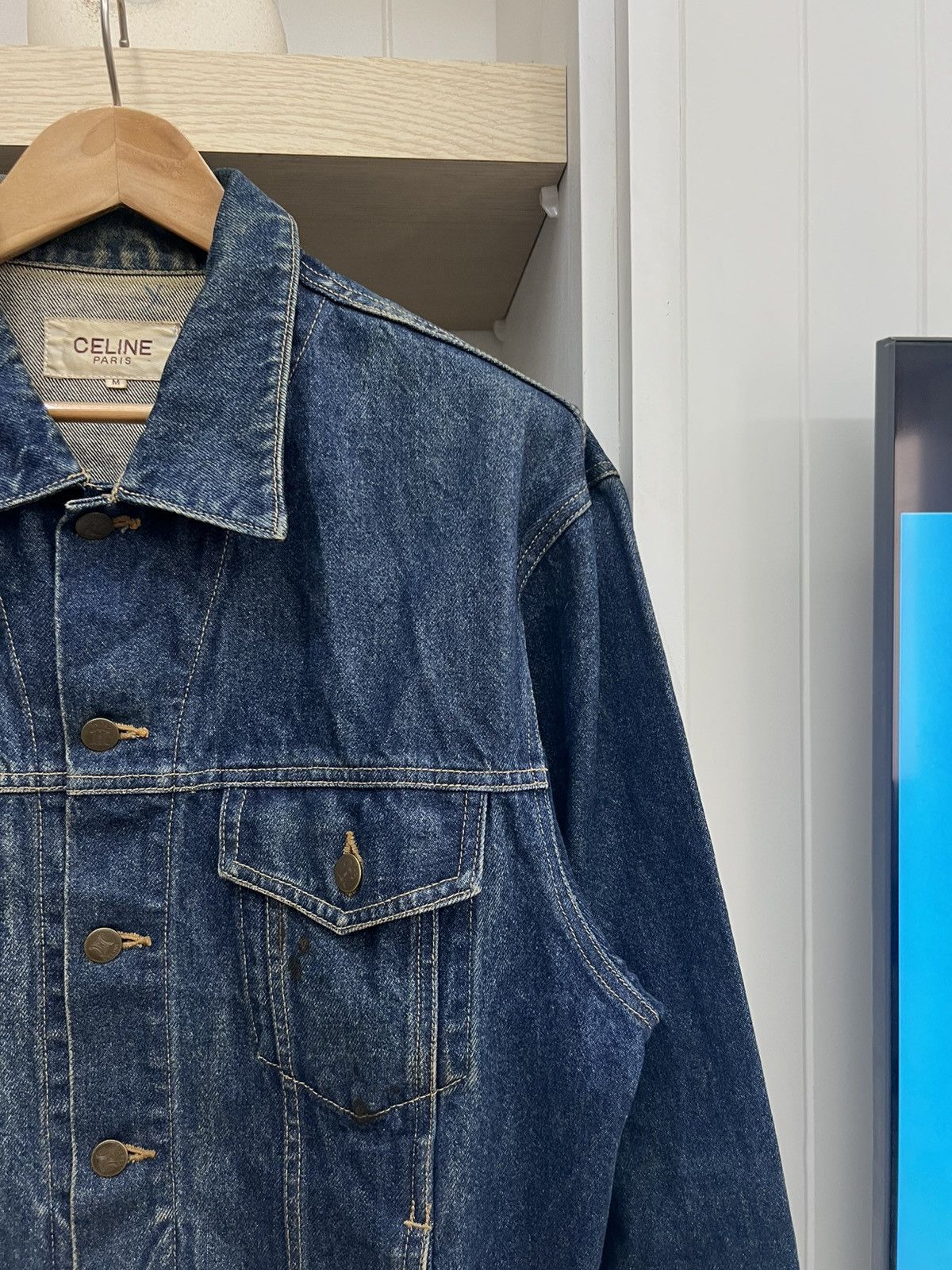 Celine × Designer CELINE DENIM TRUCKER JACKET Size US M / EU 48-50 / 2 - 4 Thumbnail