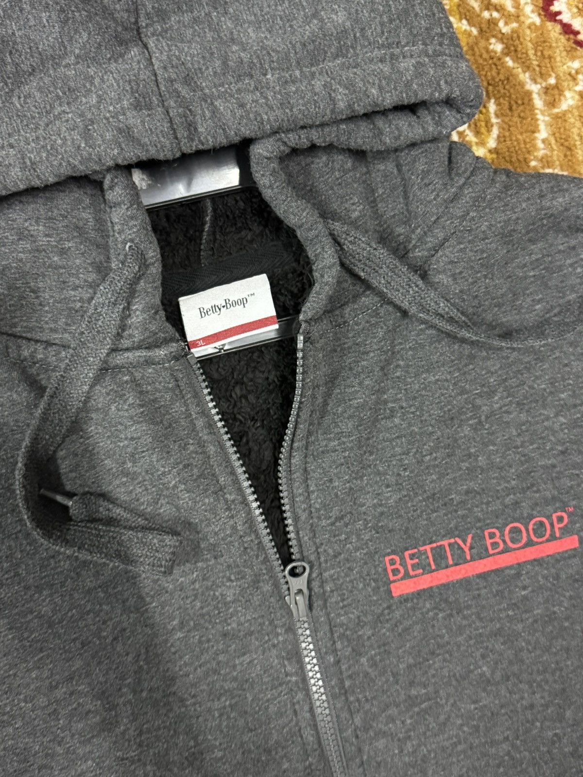 Vintage BETTY BOOP HOODIE (FUR INNER) Size US XXL / EU 58 / 5 - 5 Thumbnail