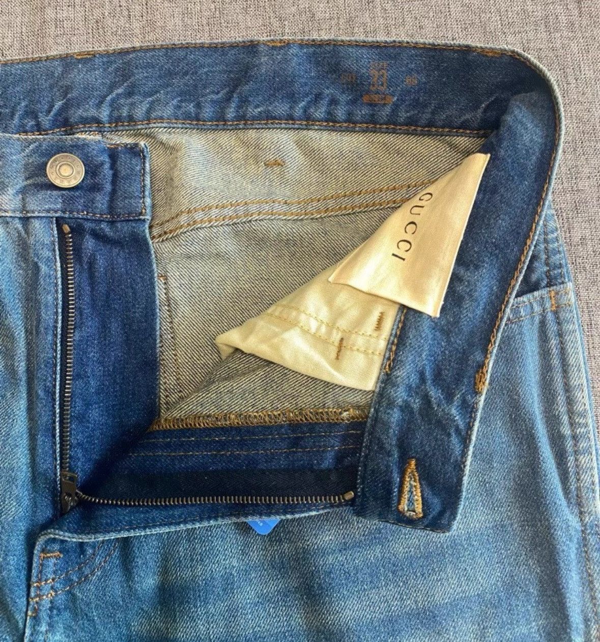 Gucci Gucci Embroidered Tiger Denim Pants Size 32-2505 Size US 33 - 5 Thumbnail