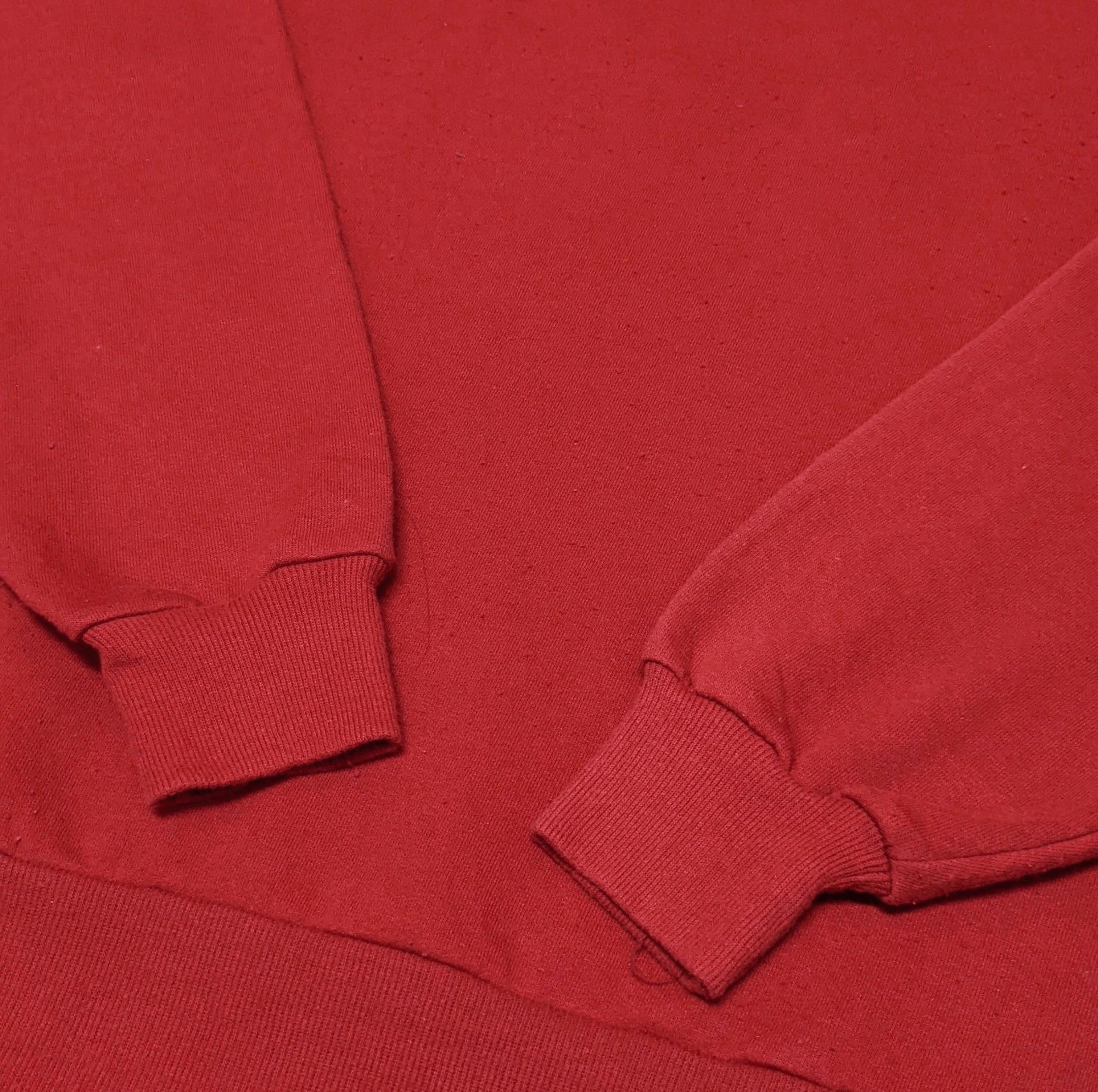 Jerzees × Unsound Rags × Vintage Vintage 90s Jerzees Red Maroon Plain Crewneck Sweatshirt Size US M / EU 48-50 / 2 - 7 Thumbnail