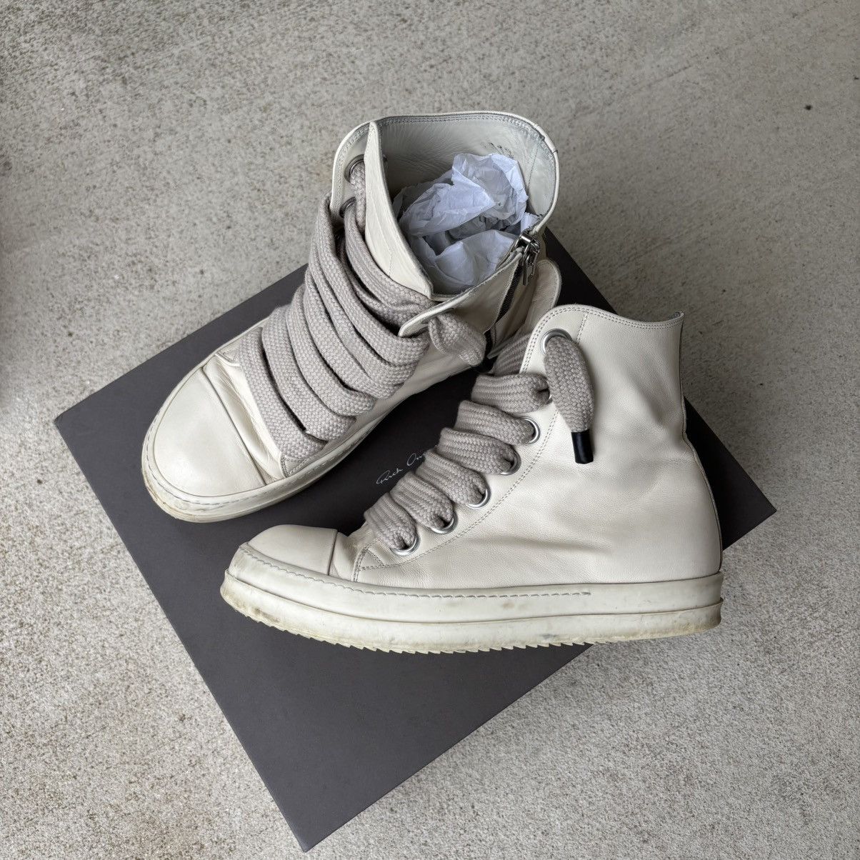 Rick Owens Rick Owens Milk Leather Jumbo Lace Ramones - 44