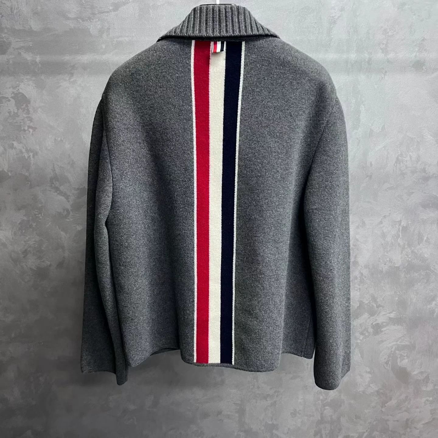 Thom Browne Thom Browne Gray RWB Stripe Merino Jacket Size US M / EU 48-50 / 2 - 5 Thumbnail