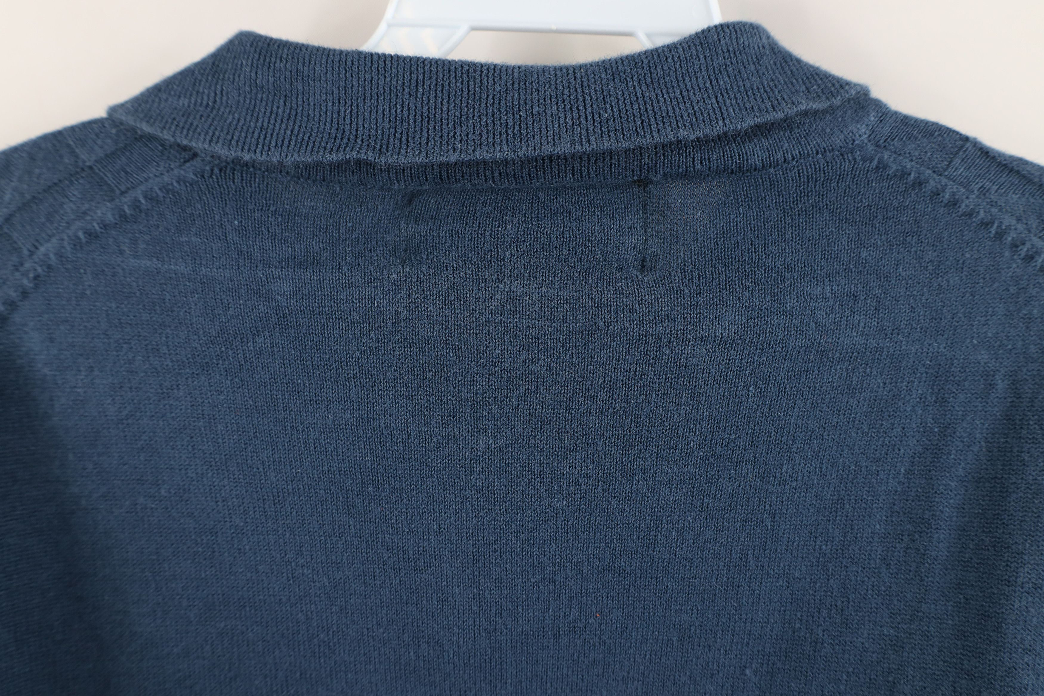 Vintage Vintage 90s Streetwear Blend Knit Collared Sweater Blue Size US XL / EU 56 / 4 - 7 Thumbnail