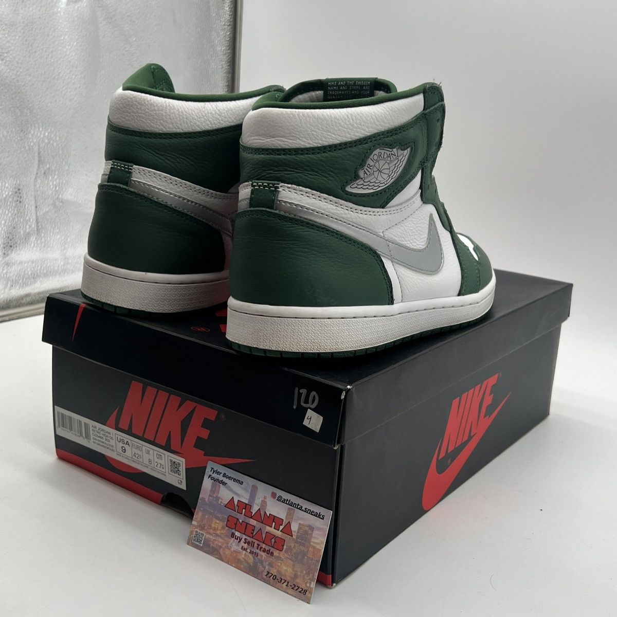 Nike Air Jordan 1 high gorge green Size US 9 / EU 42 - 5 Thumbnail