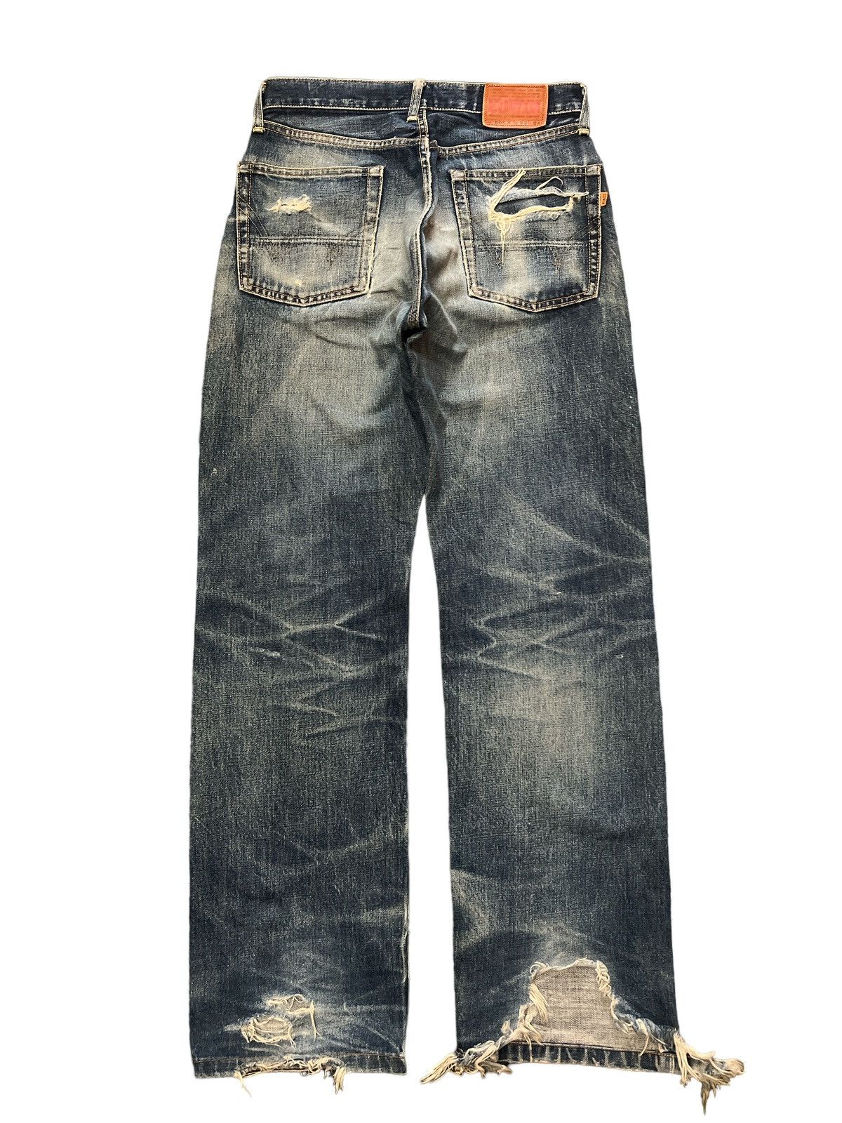 Designer × Japanese Brand × Vintage THRASHED💥EDWIN 505x DISTRESSED DENIM PANT Size US 29 - 8 Thumbnail