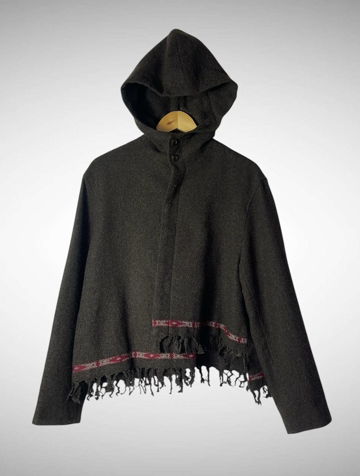 Issey Miyake 🔥🔥 Pour Deux Hoodie Wool Crop Jacket Size L / US 10 / IT 46 - 1 Thumbnail