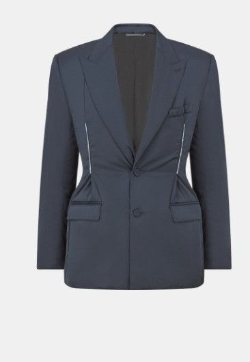 Dior o1w1db10924 Technical Fabric Bar Jacket in Navy Blue Size US S / EU 44-46 / 1 - 1 Thumbnail