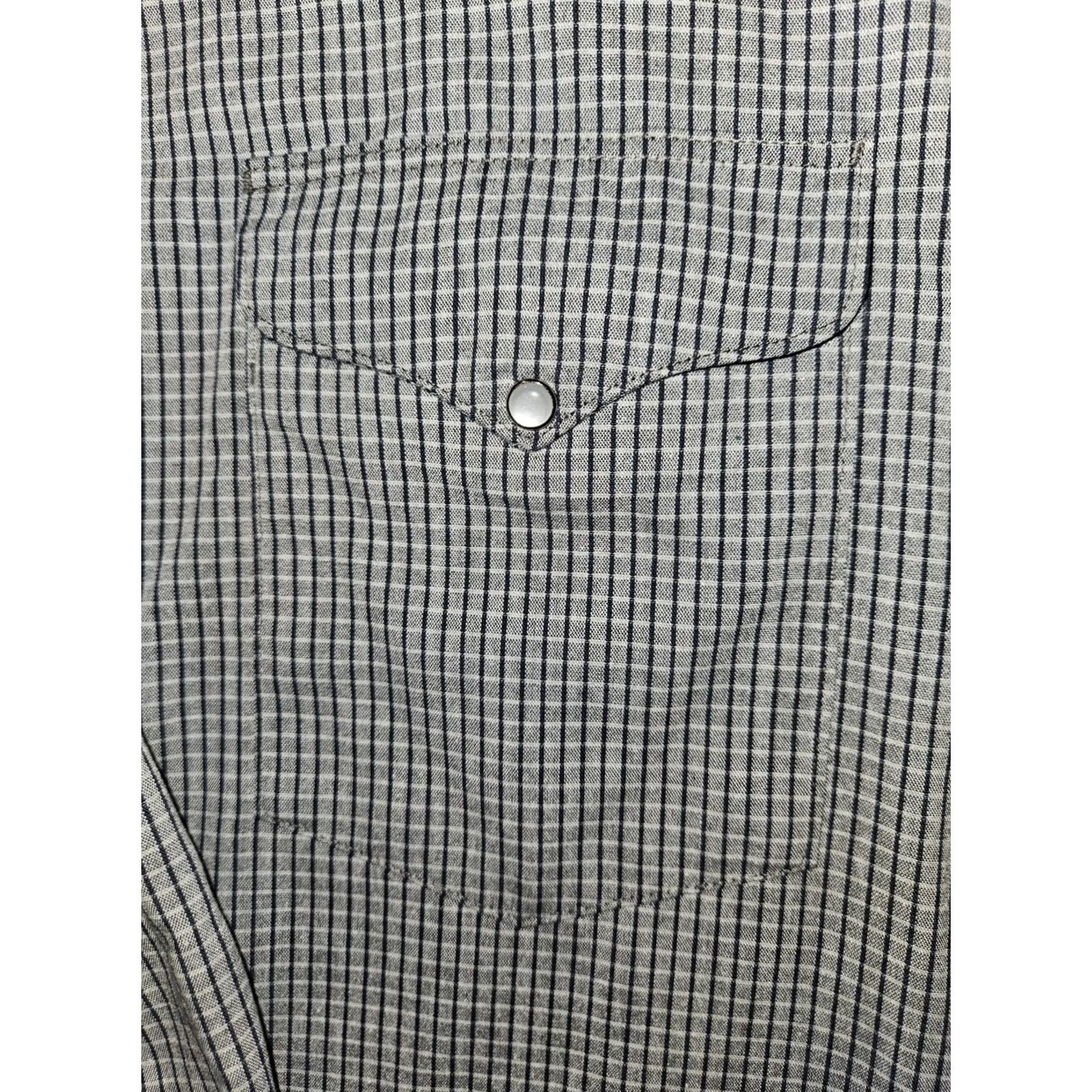 Vintage VINTAGE Flying R Ranchwear Pearl Snap Shirt Men's 18-36 Gray Long Sleeve USA Western Shirt Size US XXL / EU 58 / 5 - 7 Thumbnail