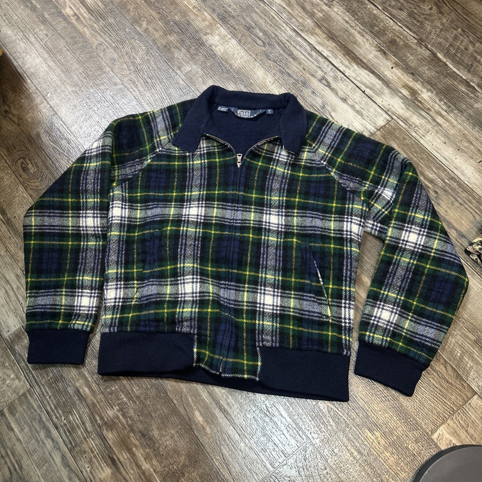 Ralph Lauren Vintage Polo Ralph Lauren Wool & Cashmere Plaid Jacket Size US L / EU 52-54 / 3 - 1 Thumbnail
