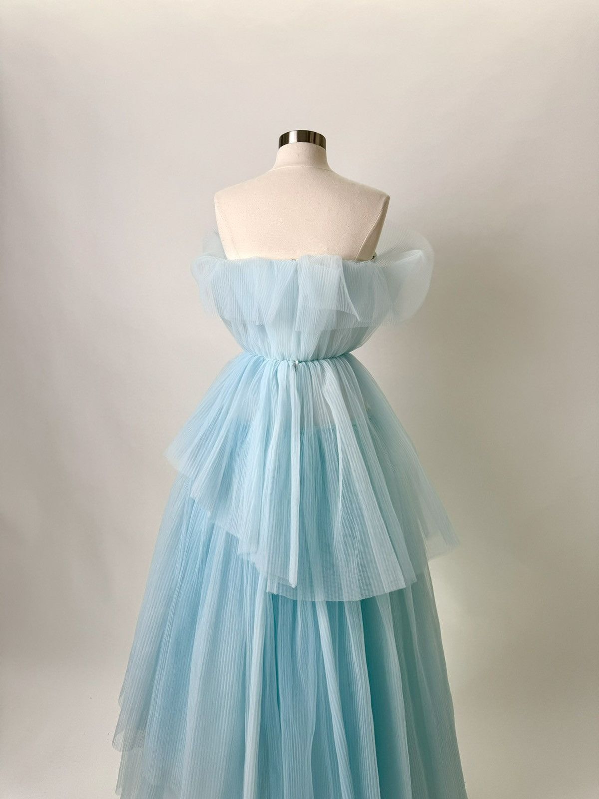 Other Brand new US 6 Anna Augusta Baby Blue Maxi Evening Dress Size M / US 6-8 / IT 42-44 - 7 Thumbnail