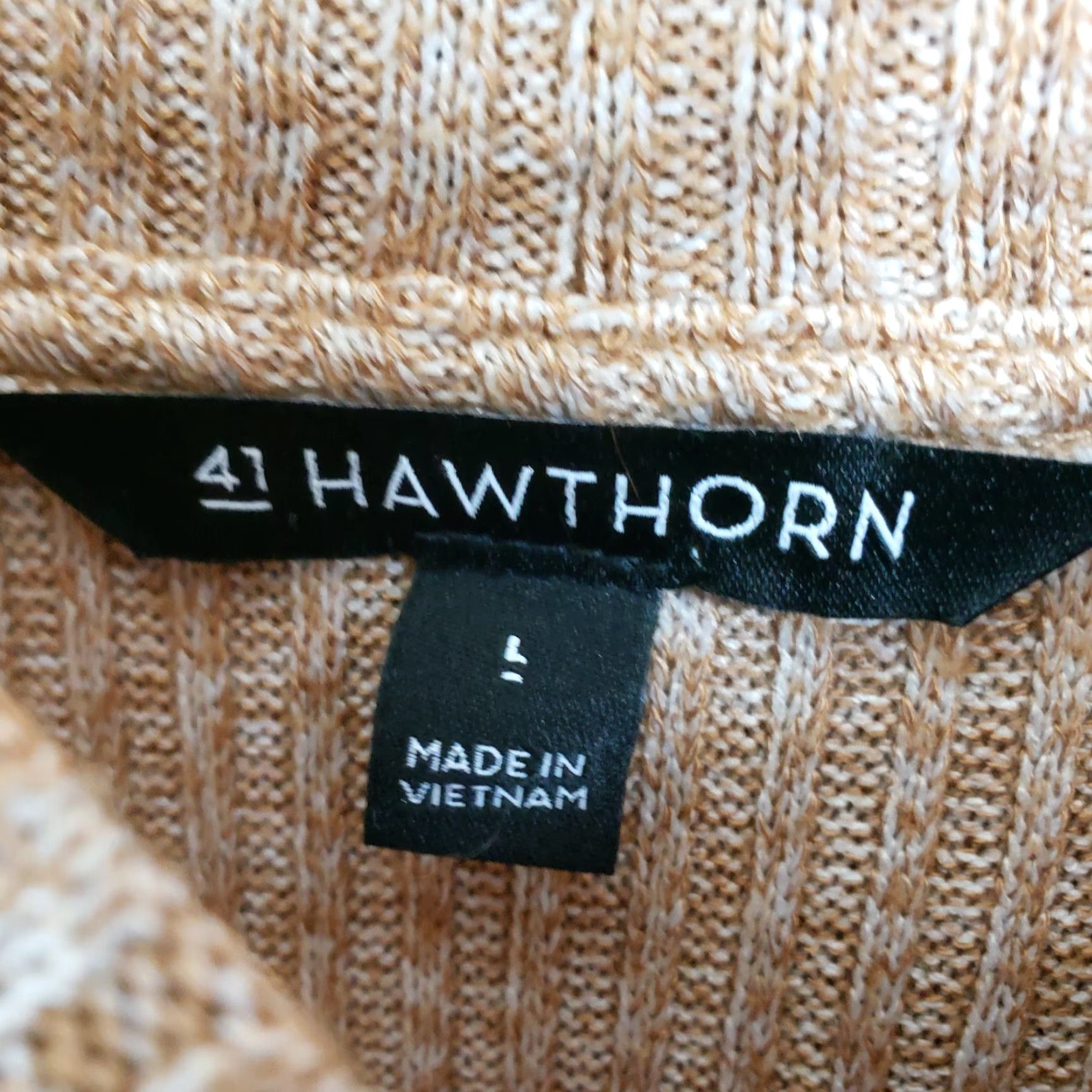 Vintage VINTAGE 41Hawthorn Womens Ribbed Sweater Sz Large Brown Mock Neck Long Sleeve Pullover 48% Rayon 48% Polyester 4% Spandex Womens Size L / US 10 / IT 46 - 5 Thumbnail