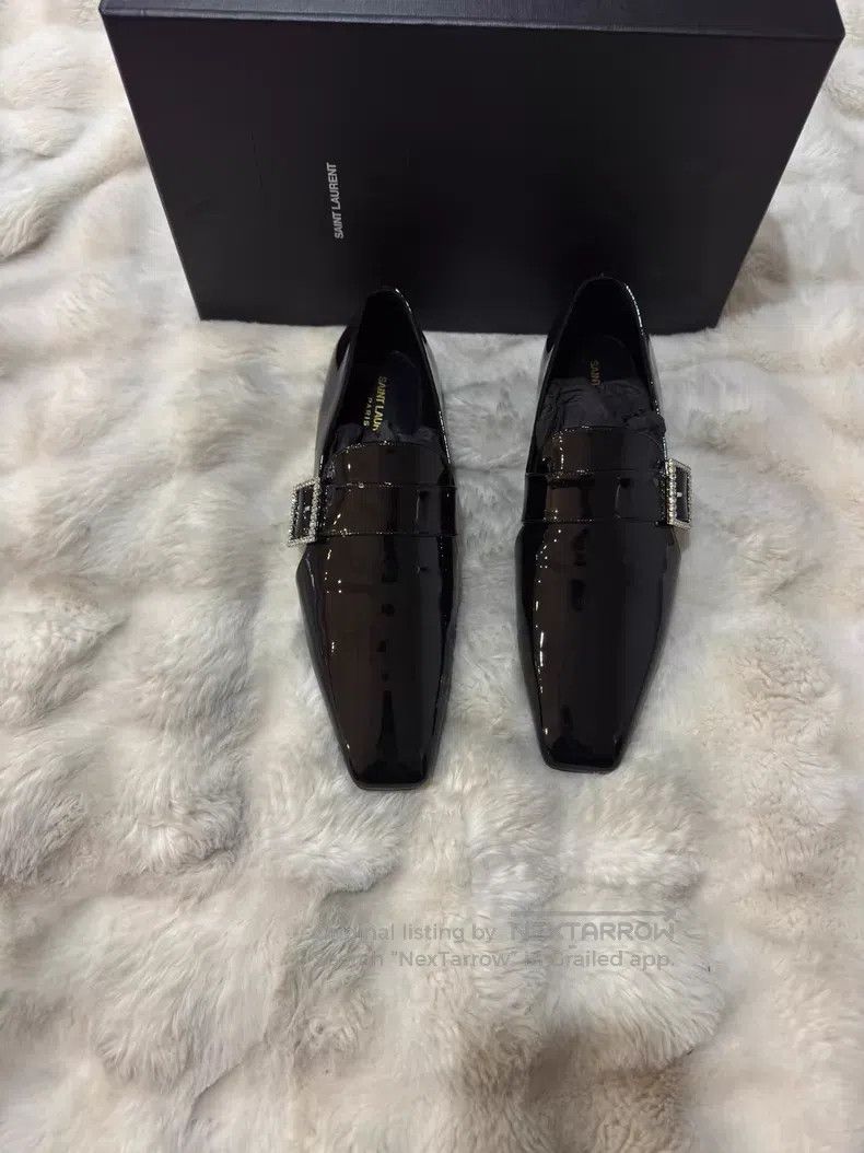 Saint Laurent Paris Saint Laurent Paris Crystal Buckle Loafers Shoes Size US 10 / EU 43 - 4 Thumbnail