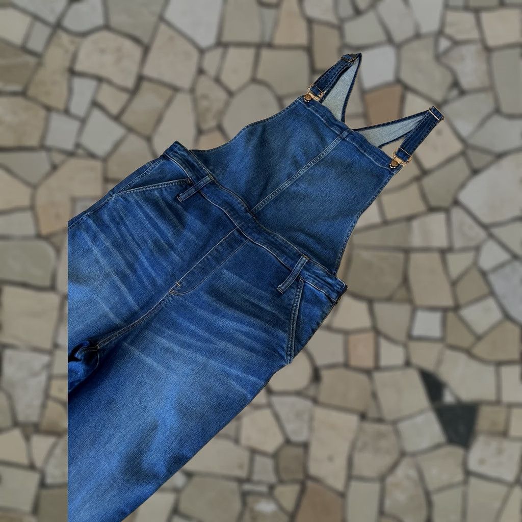 Madewell Madewell Denim Overalls Blue Jean Crop 2X Women's Casual Tapered Leg Sleeveless Size 40" / US 18 - 1 Thumbnail